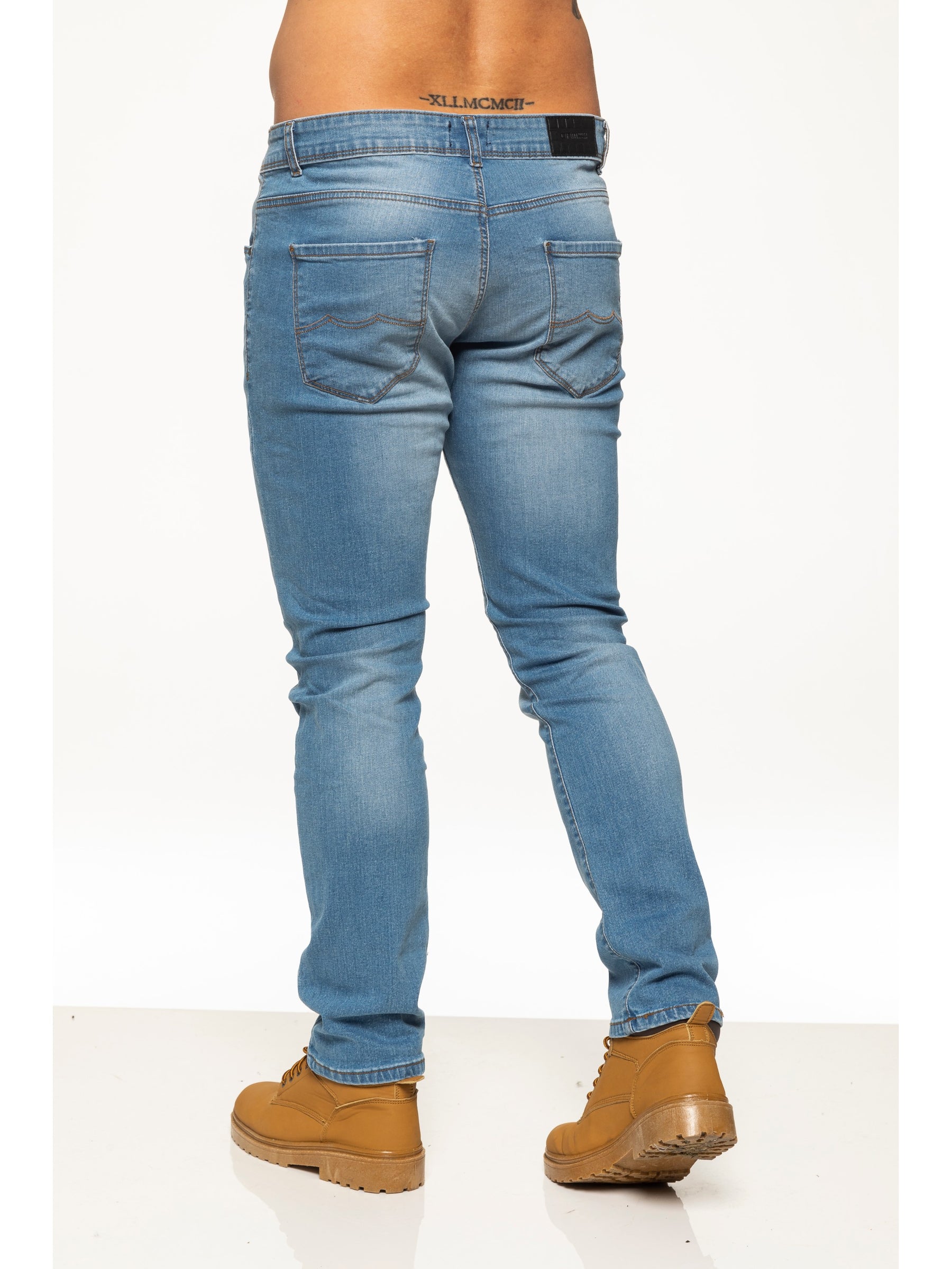 EZ325 MSW Mens Skinny Stretch Denim Jeans | Enzo Designer Menswear ENZO RAWDENIM
