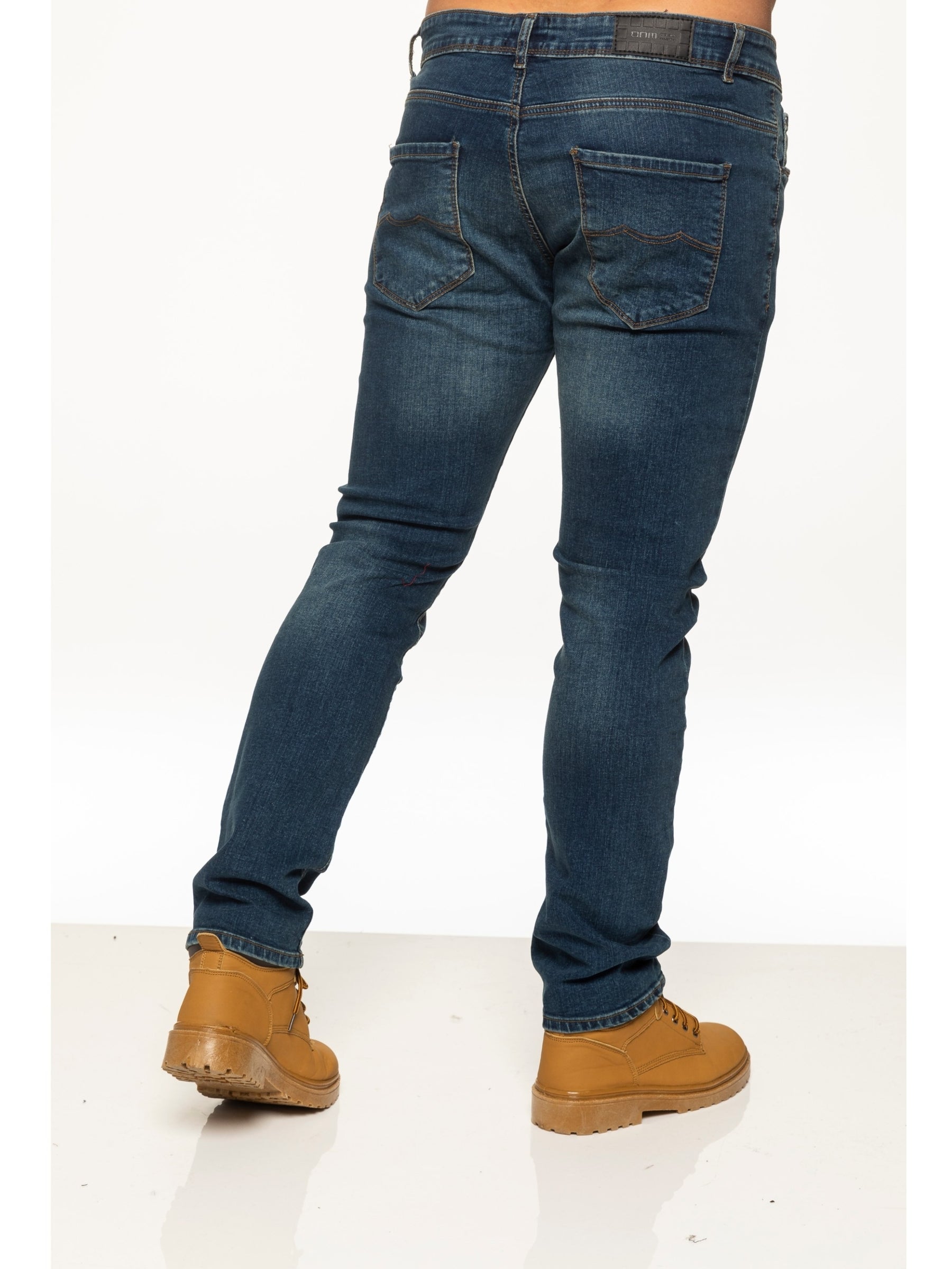 EZ325 MSW Mens Skinny Stretch Stonewash Denim Jeans | Enzo Designer Menswear ENZO RAWDENIM