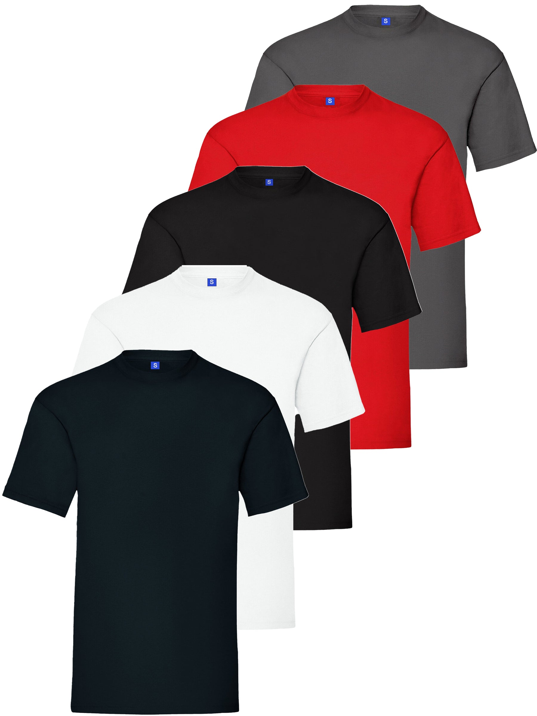 KZTS138 TSHIRT Kruze | Mens Crew Neck T-Shirt (5 Pack) - Multicolour (Copy) KRUZE RAWDENIM