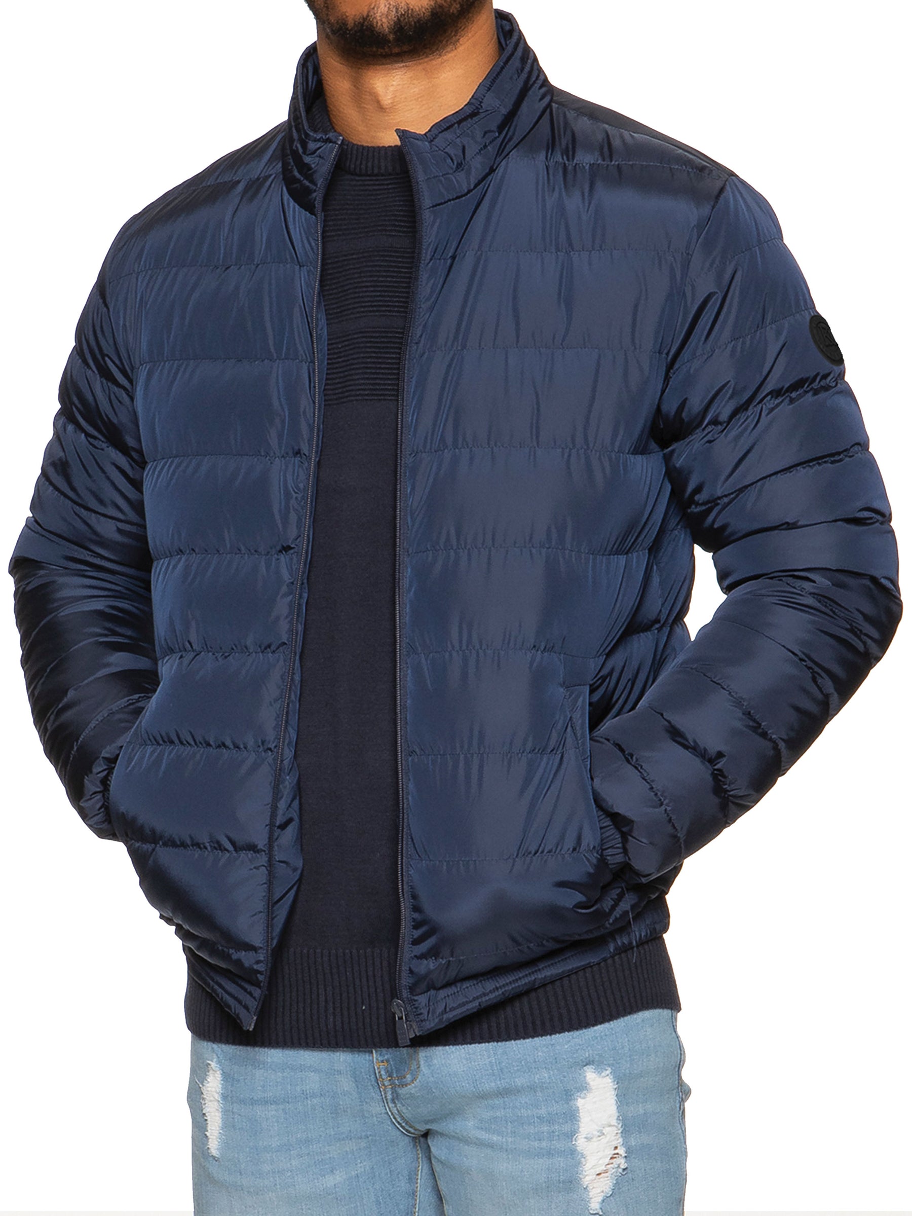 Kruze | Mens Funnel Neck Padded Jacket