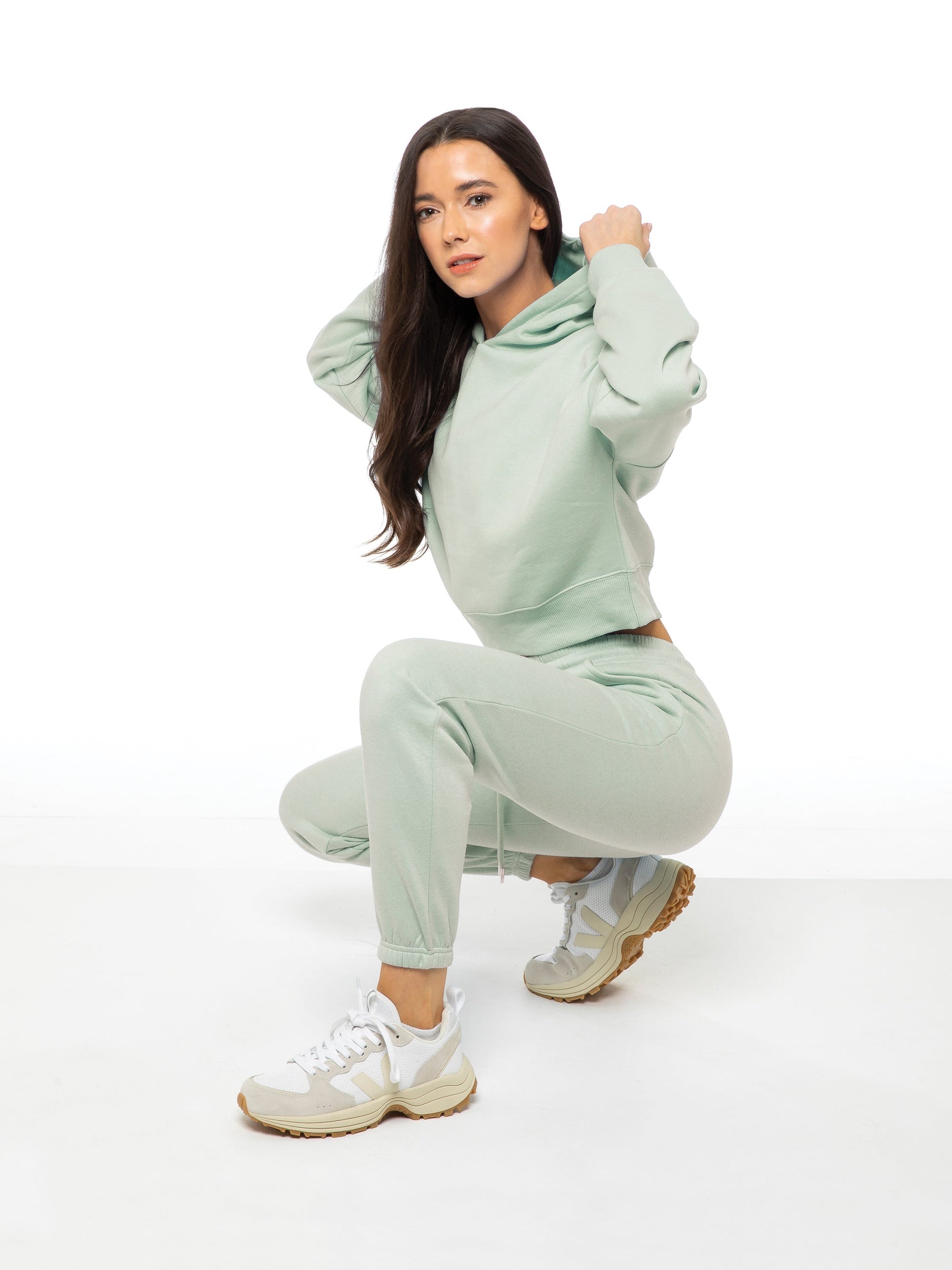 EZLHD588 & EZLJG591 Copy of Enzo | Womens Cropped Hoodie Tracksuit ENZO RAWDENIM