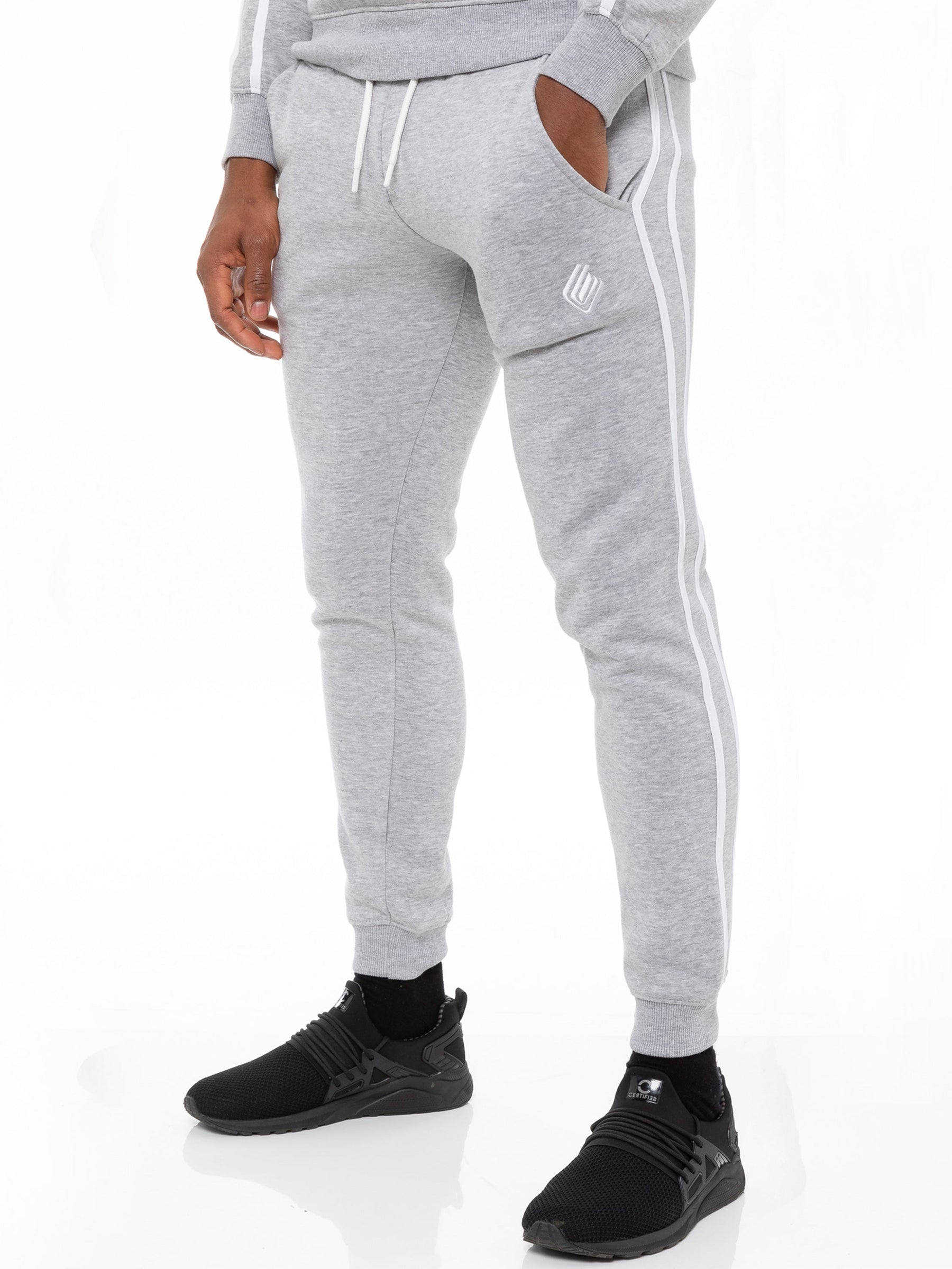 EZHD583T+EZJG582T Copy of Enzo | Mens Full Zip Up Hoodie Tape Tracksuit Set ENZO RAWDENIM