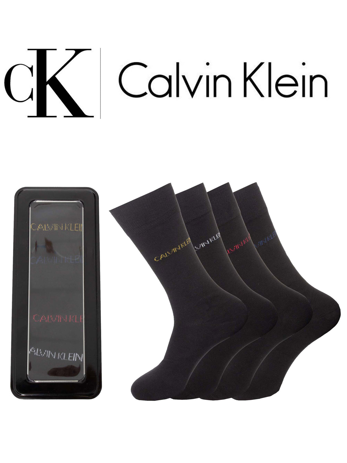 Calvin Klein | Mens Casual Designer Socks 4 Pack Gift Set