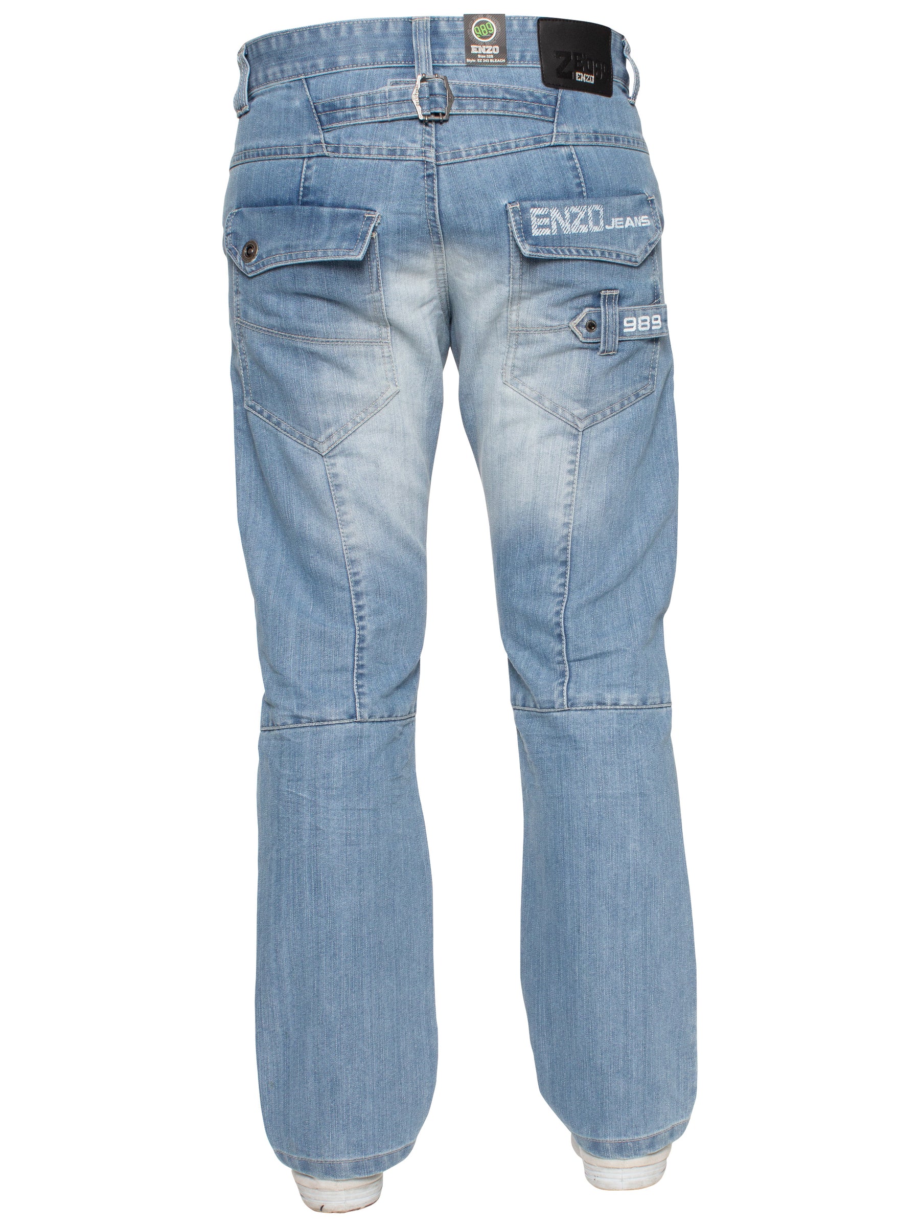 MIGUEL Enzo Mens Miguel Straight Leg Denim Jeans ENZO RAWDENIM