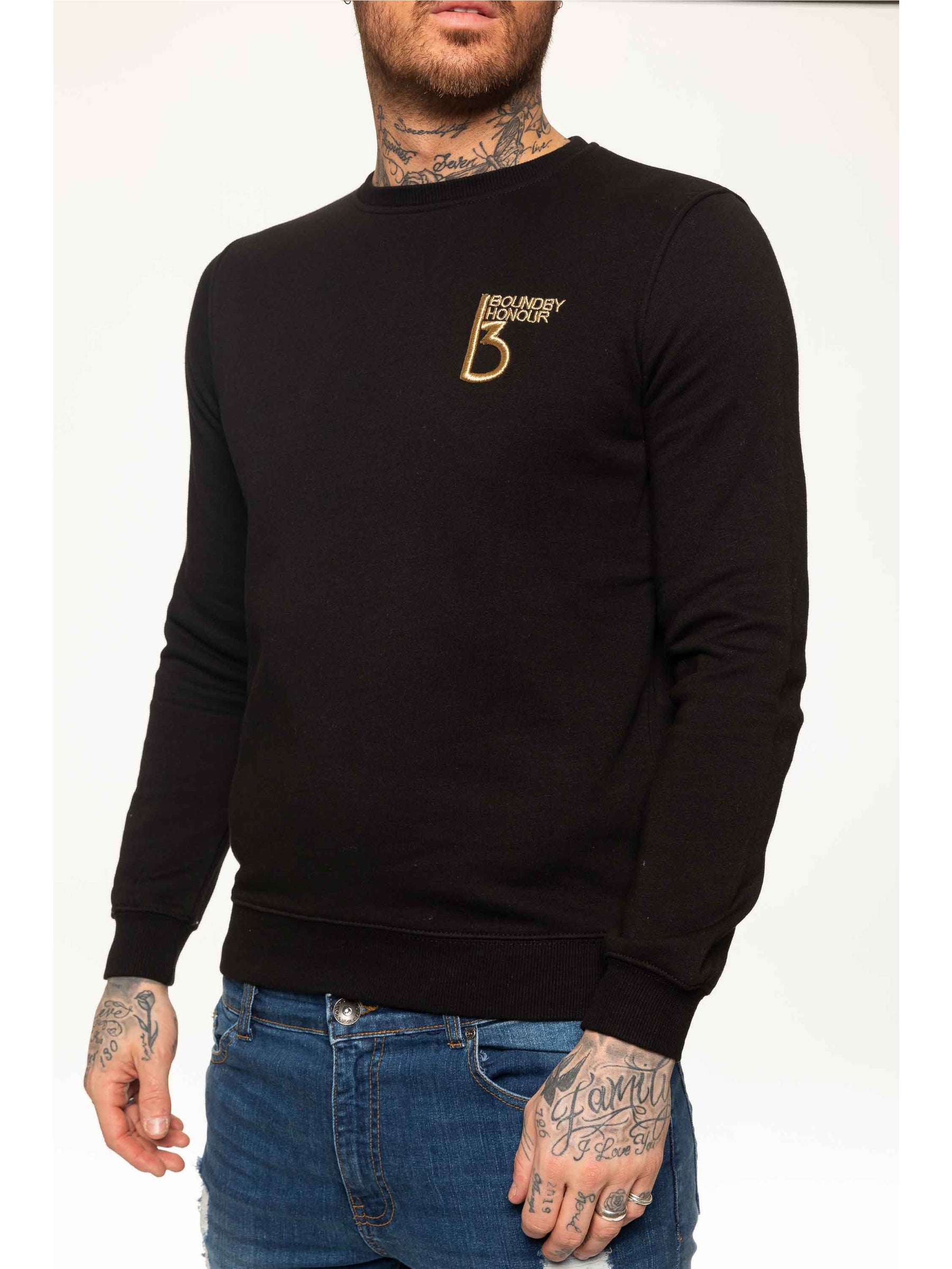 SWT055 Copy of BBH Mens Plain Sweatshirt Crew Neck Jersey Fleece | Bound By Honour Bound By Honour RAWDENIM