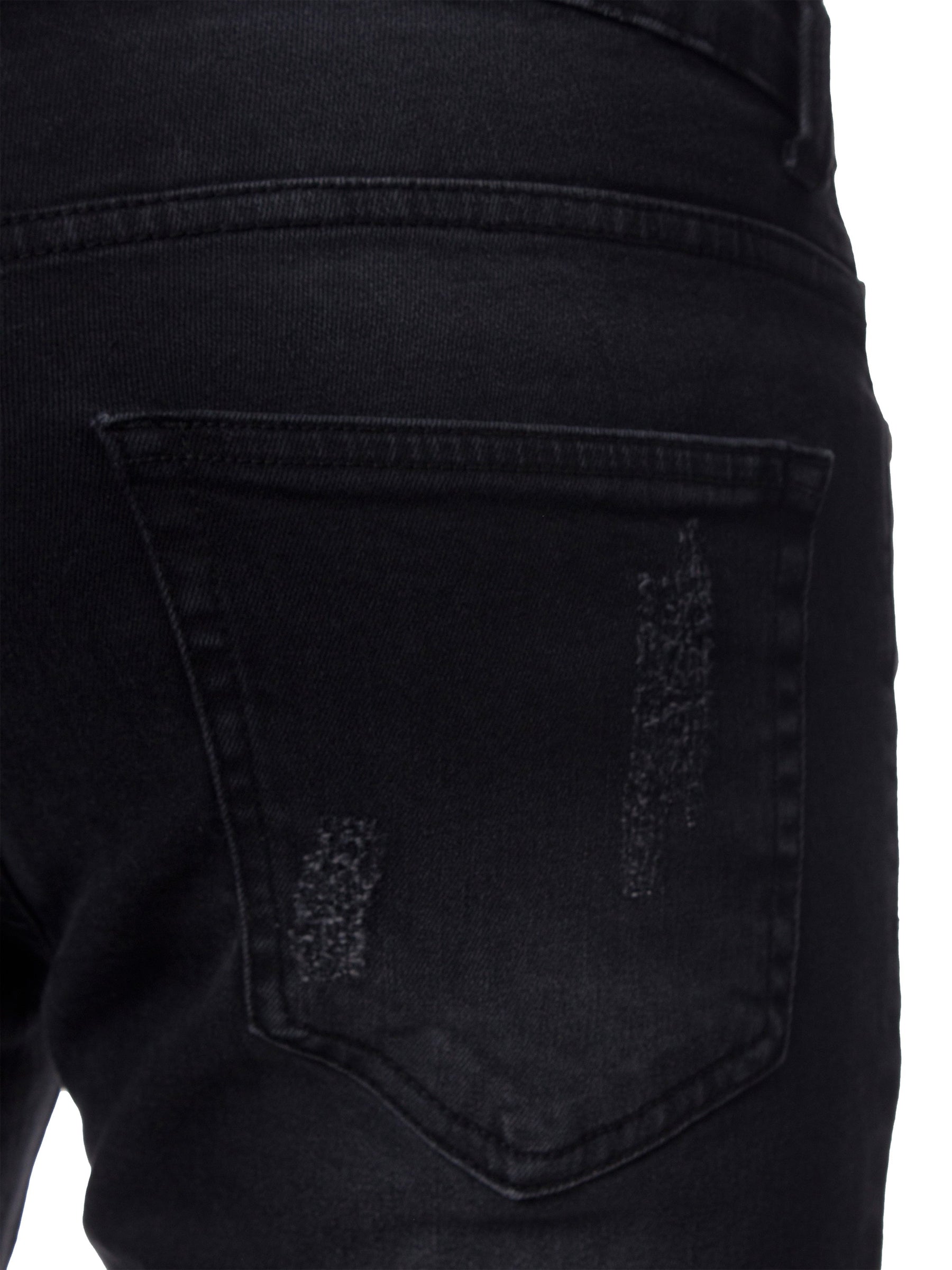 EZS383 Copy of Mens Denim Skinny Fit Distressed Shorts | Enzo Designer Menswear ENZO RAWDENIM