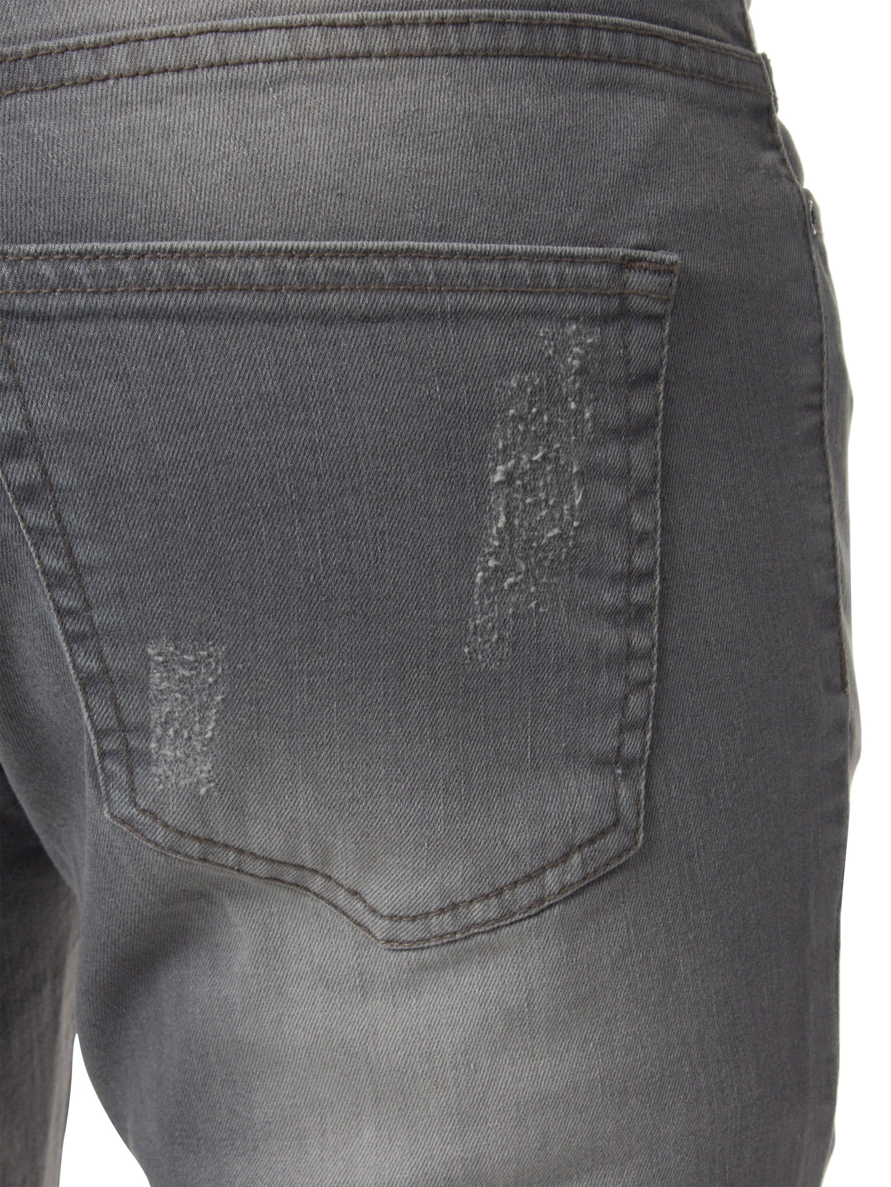 EZS383 Copy of Mens Denim Skinny Fit Distressed Shorts | Enzo Designer Menswear ENZO RAWDENIM