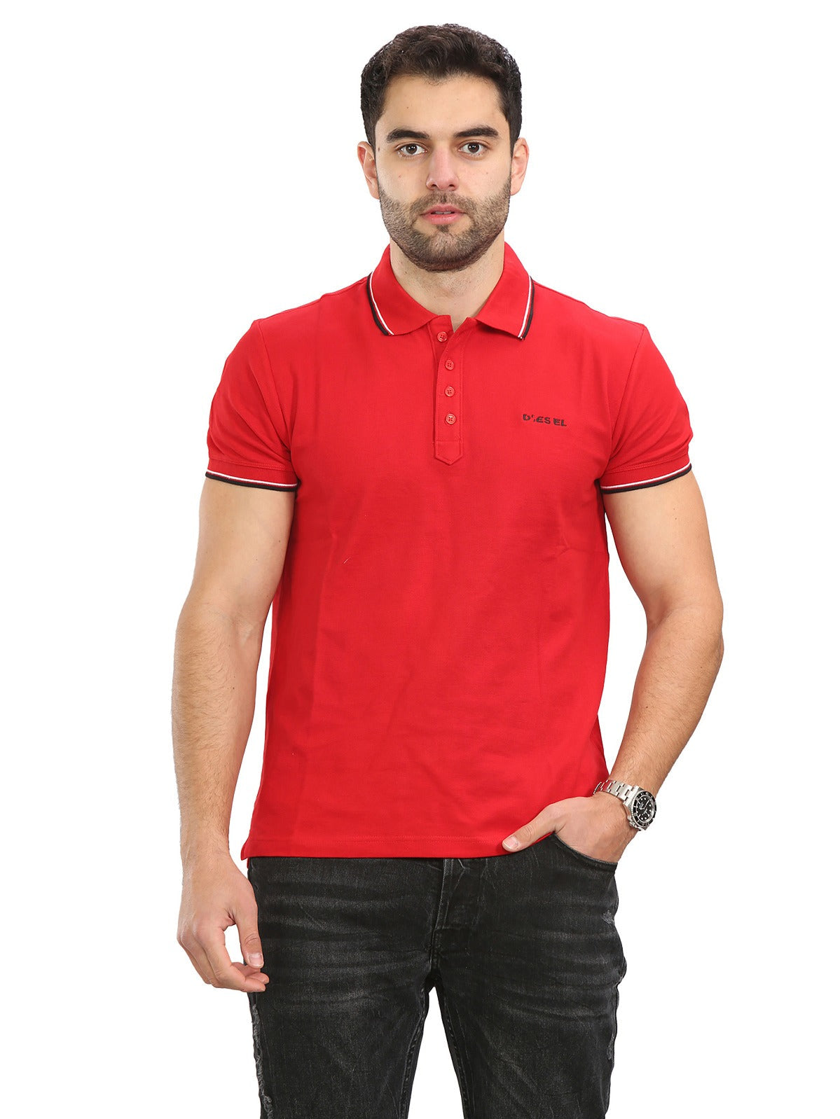 DIESEL POLO BROKEN Copy of Diesel Mens Short Sleeve Polos | T-Randy Broken DIESEL RAWDENIM