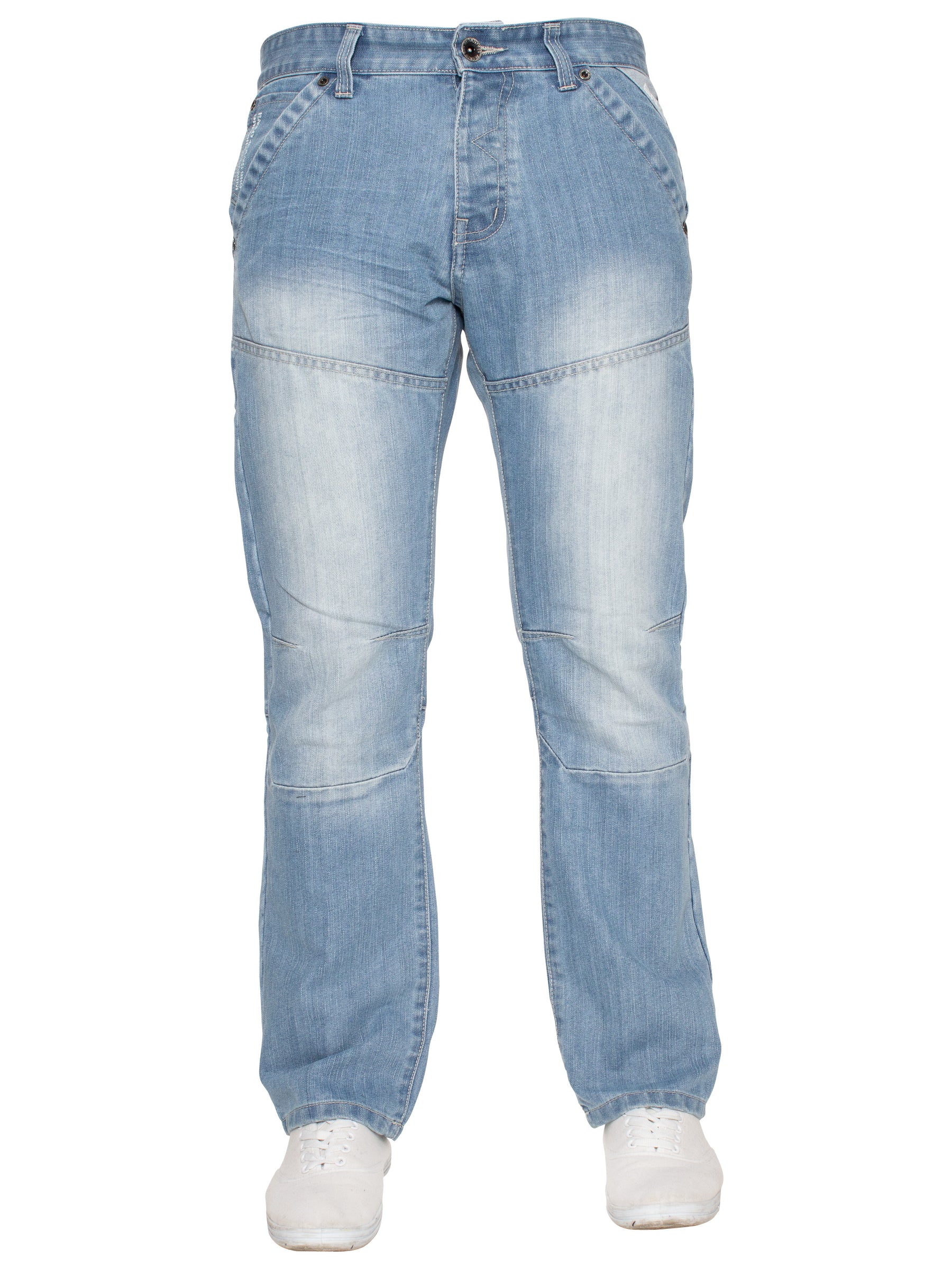 MIGUEL Enzo Mens Miguel Straight Leg Denim Jeans ENZO RAWDENIM