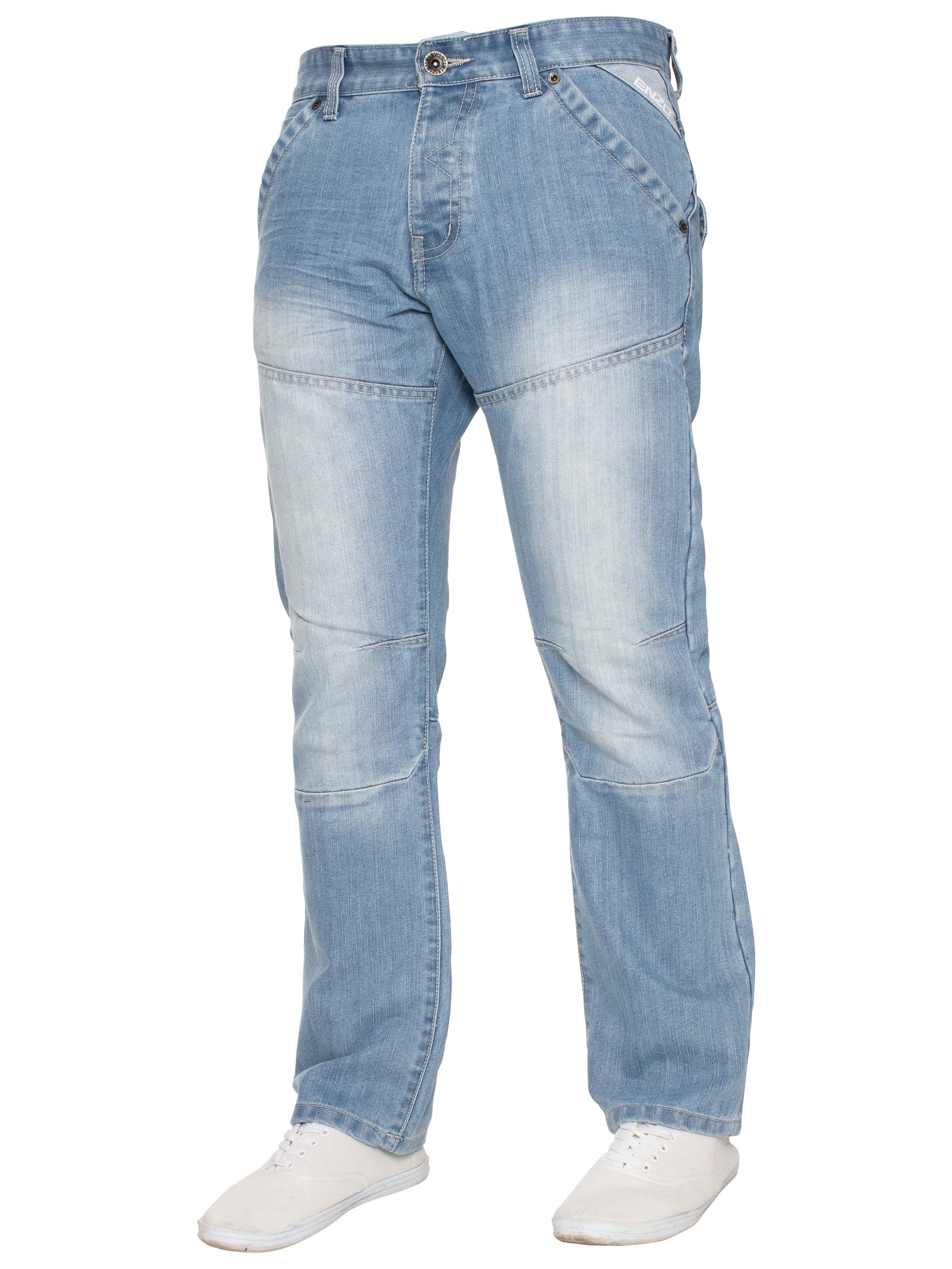 MIGUEL Enzo Mens Miguel Straight Leg Denim Jeans ENZO RAWDENIM