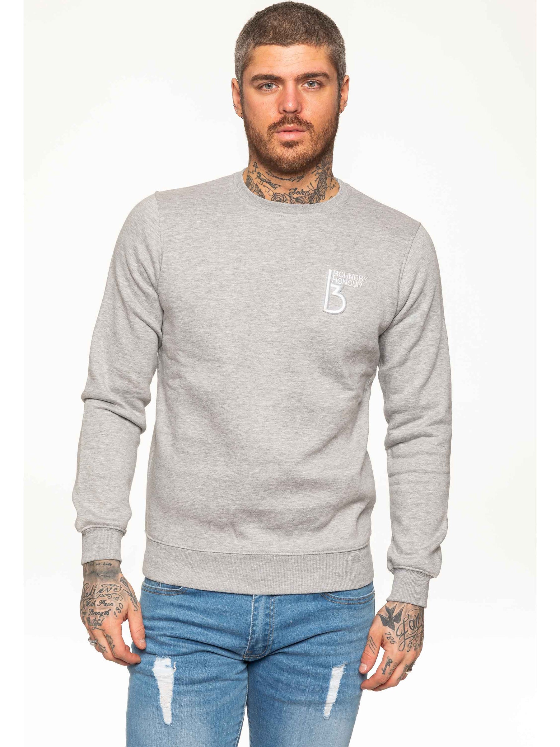 SWT055 Copy of BBH Mens Plain Sweatshirt Crew Neck Jersey Fleece | Bound By Honour Bound By Honour RAWDENIM