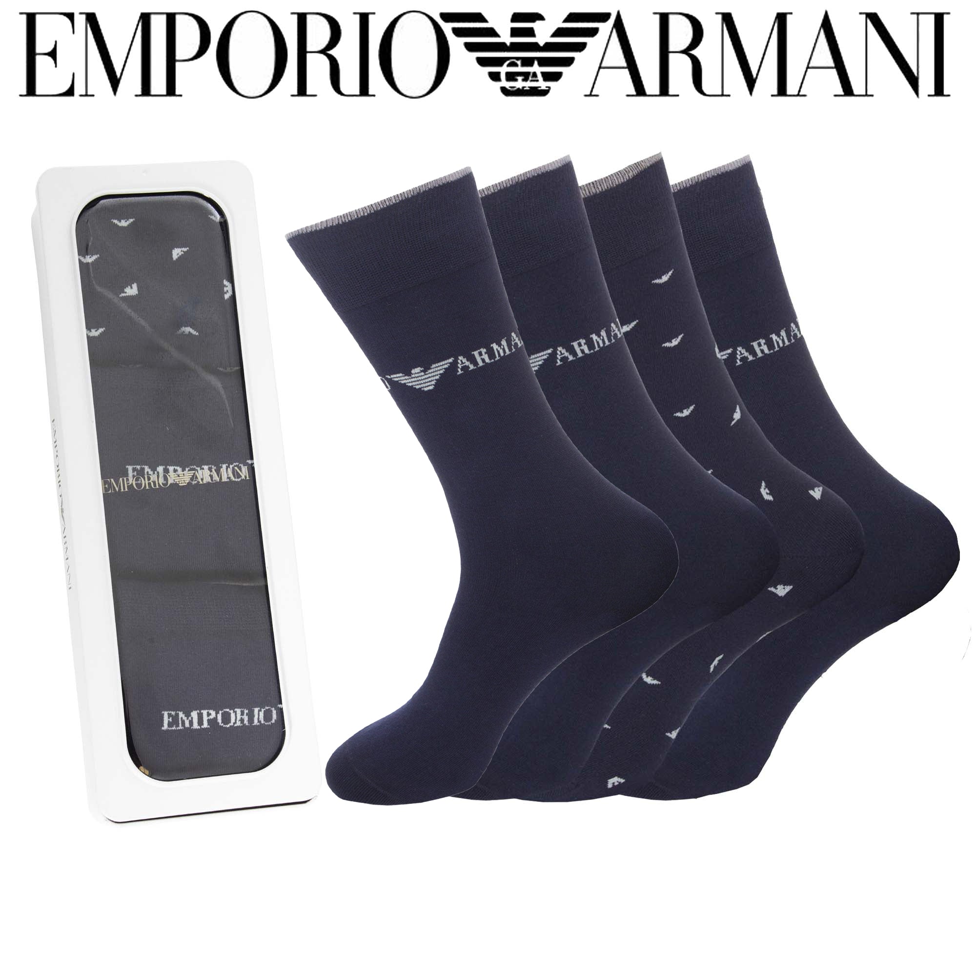 Emporio Armani Mens Designer Dress Socks