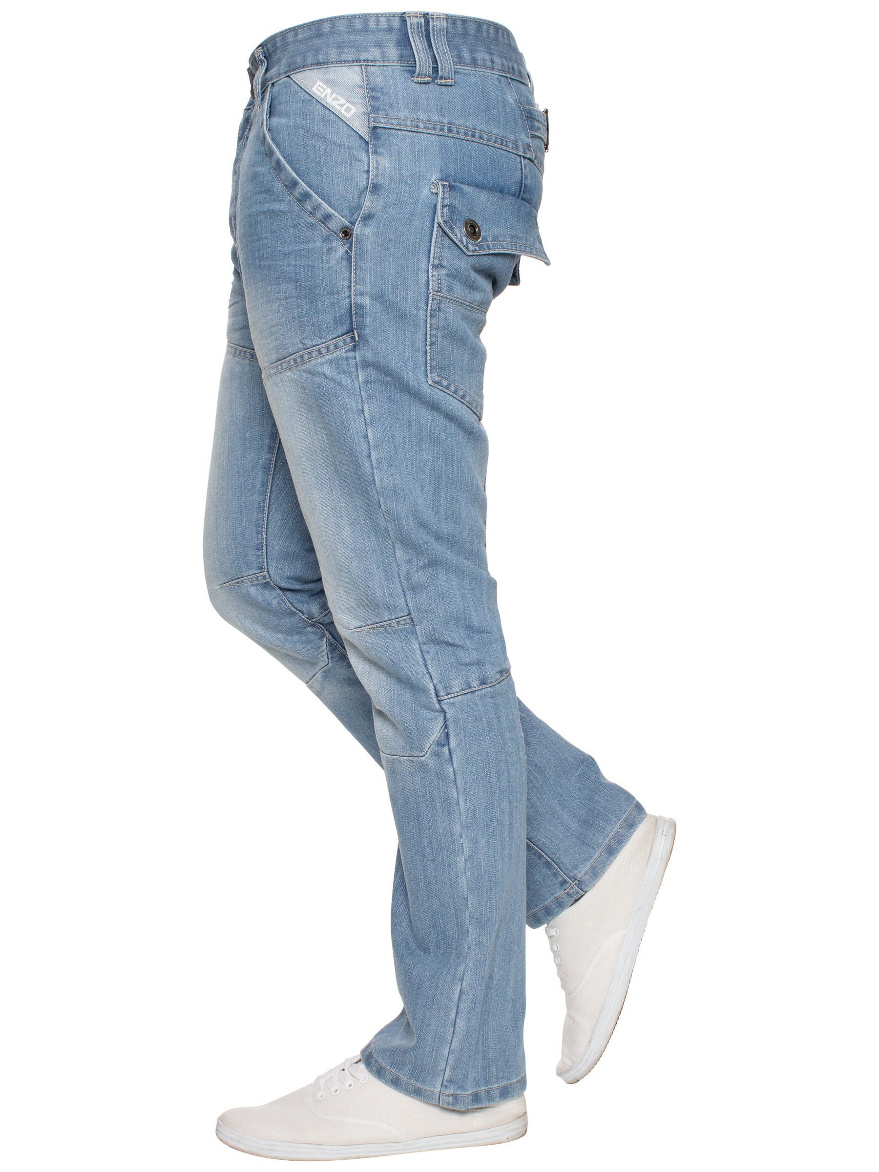 MIGUEL Enzo Mens Miguel Straight Leg Denim Jeans ENZO RAWDENIM