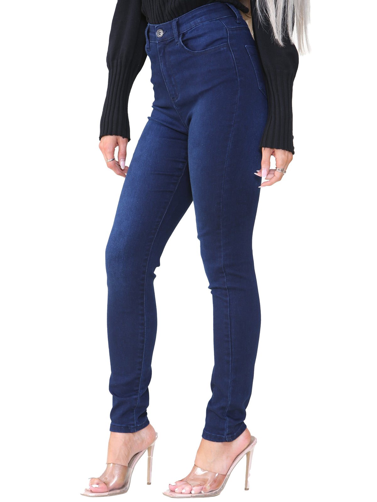 KZL110 Kruze | Womens Skinny Stretch Jeans KRUZE RAWDENIM