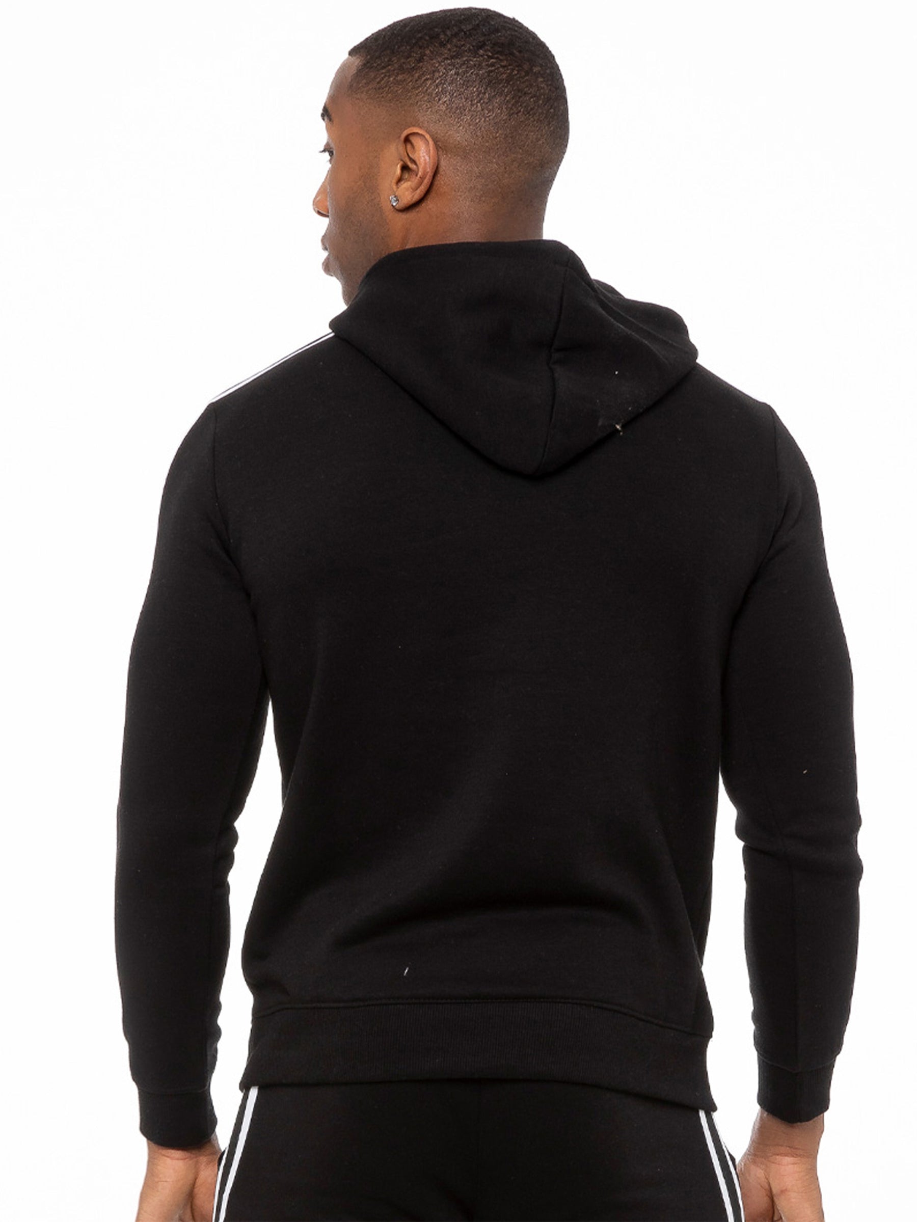 EZOHD584T Mens Striped Fleece Pullover Hoody | Enzo Designer Menswear ENZO RAWDENIM