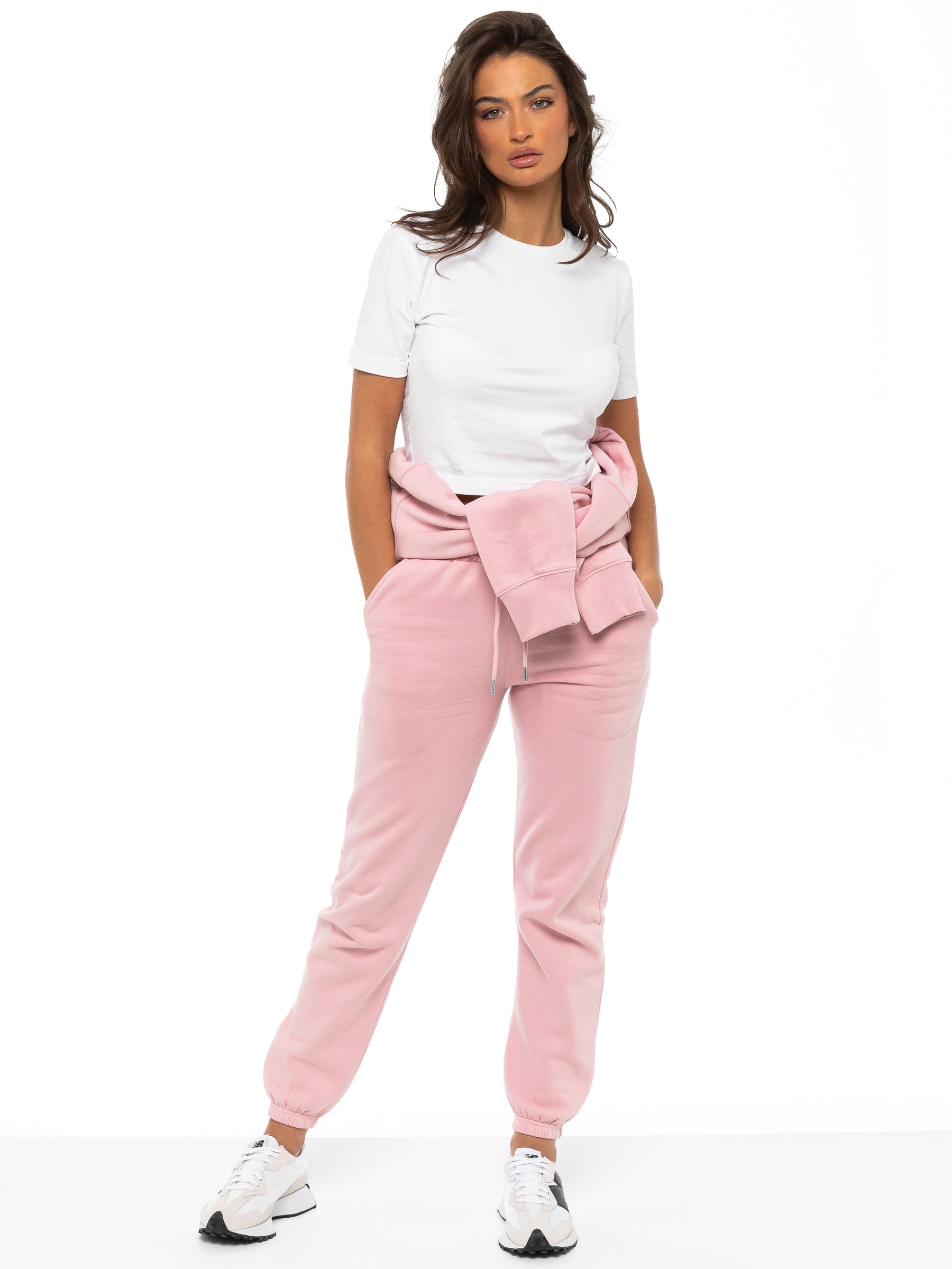 EZLHDCZ595 & EZLJG591 Enzo | Womens Cropped Zip Hoodie Tracksuit ENZO RAWDENIM