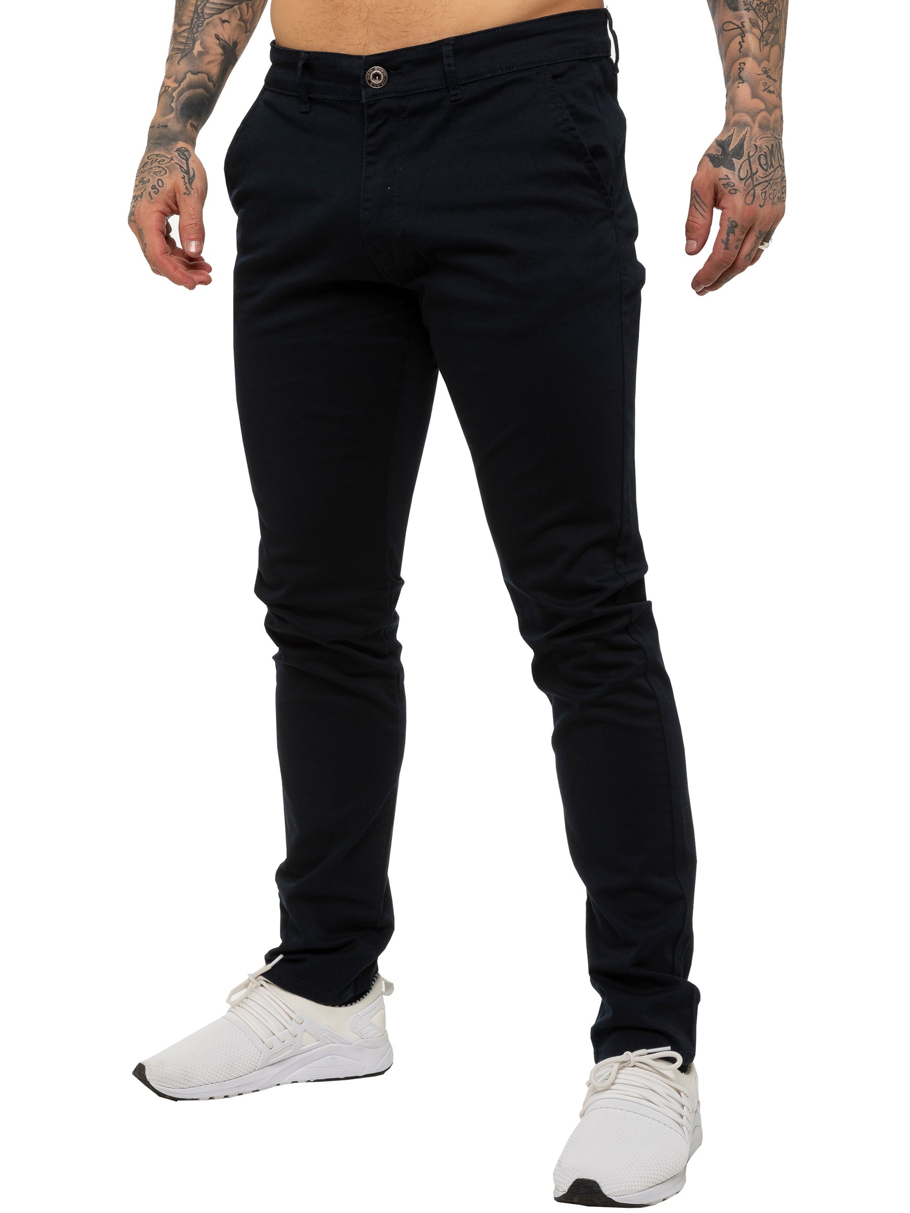 EZ348 Mens Chinos Slim Fit Stretch Jeans | Enzo Designer Menswear ENZO RAWDENIM