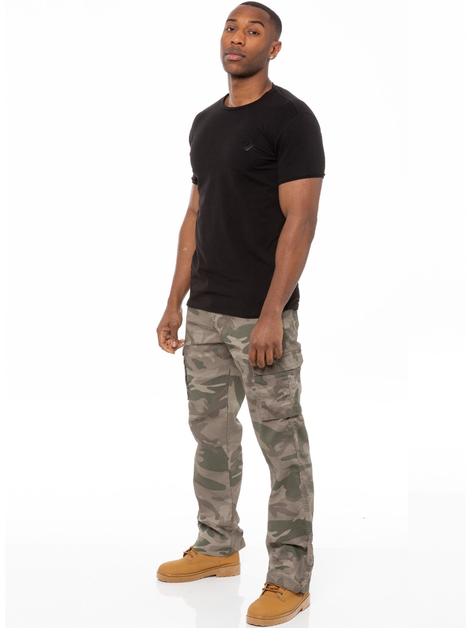 KZ116 Kruze | Mens Combat Cargo Camouflage Trousers KRUZE RAWDENIM