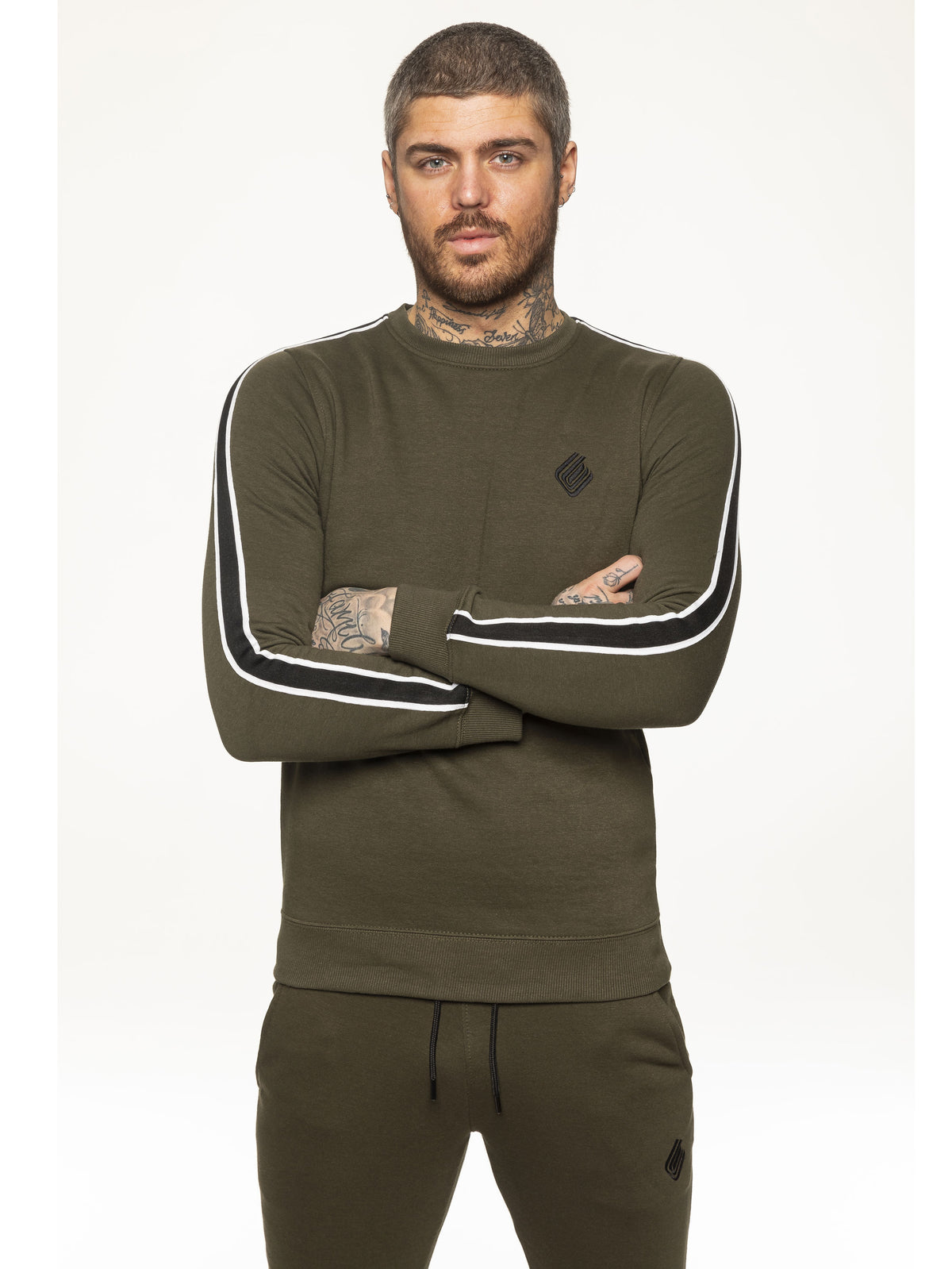 EZSW580 Mens Crew Neck Designer Sweatshirt | Enzo Designer Menswear ENZO RAWDENIM