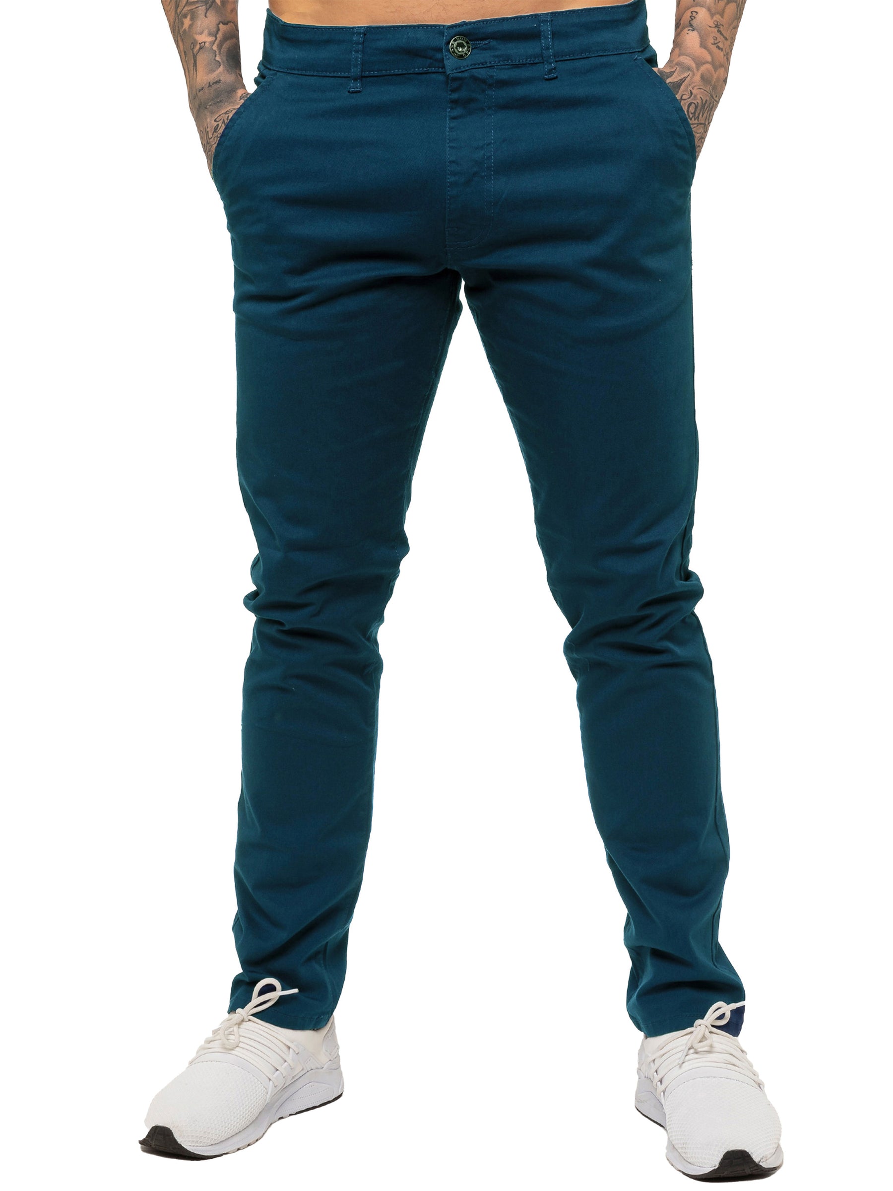 EZ348 Mens Chinos Slim Fit Stretch Jeans | Enzo Designer Menswear ENZO RAWDENIM
