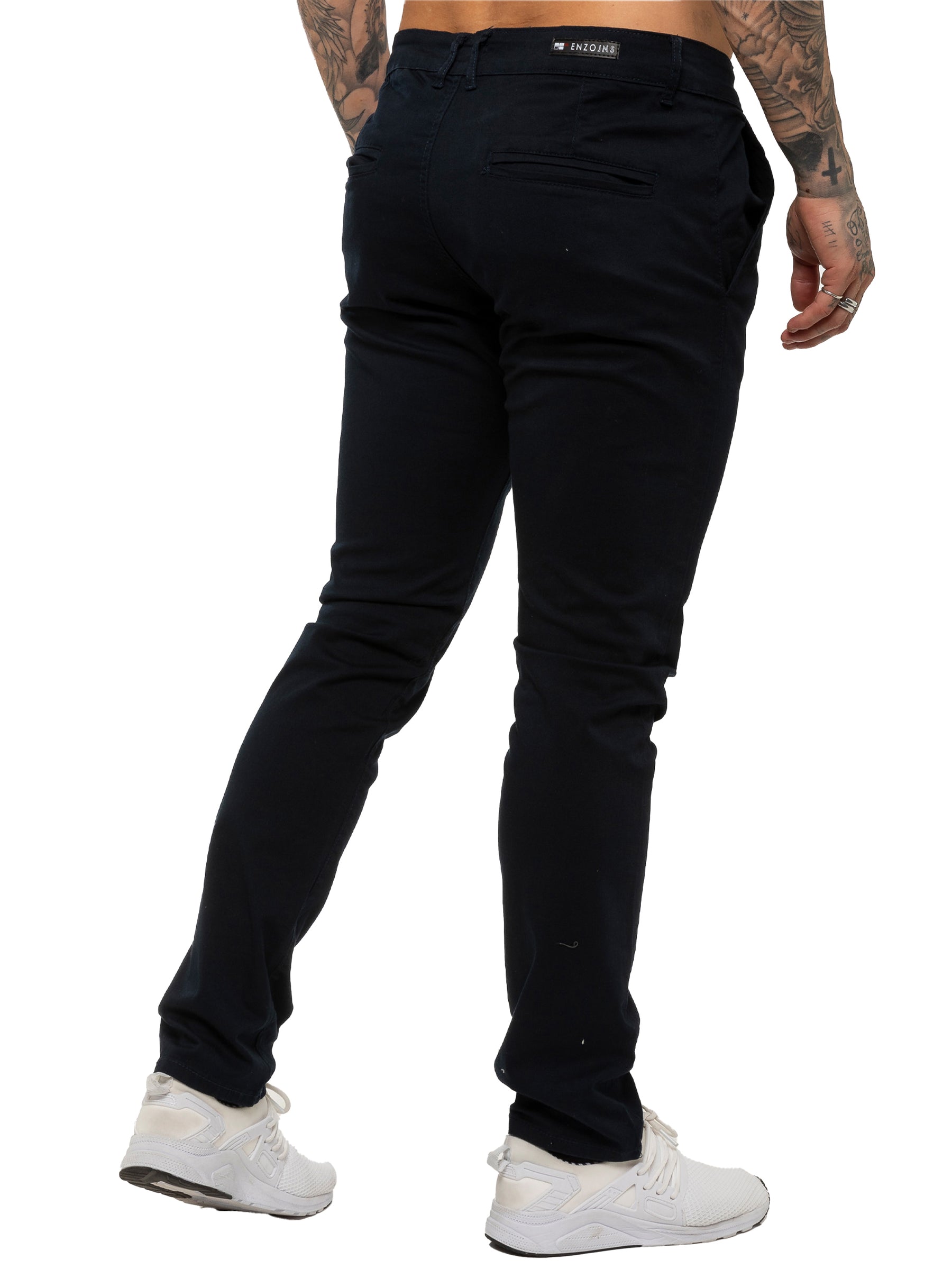 EZ348 Mens Chinos Slim Fit Stretch Jeans | Enzo Designer Menswear ENZO RAWDENIM