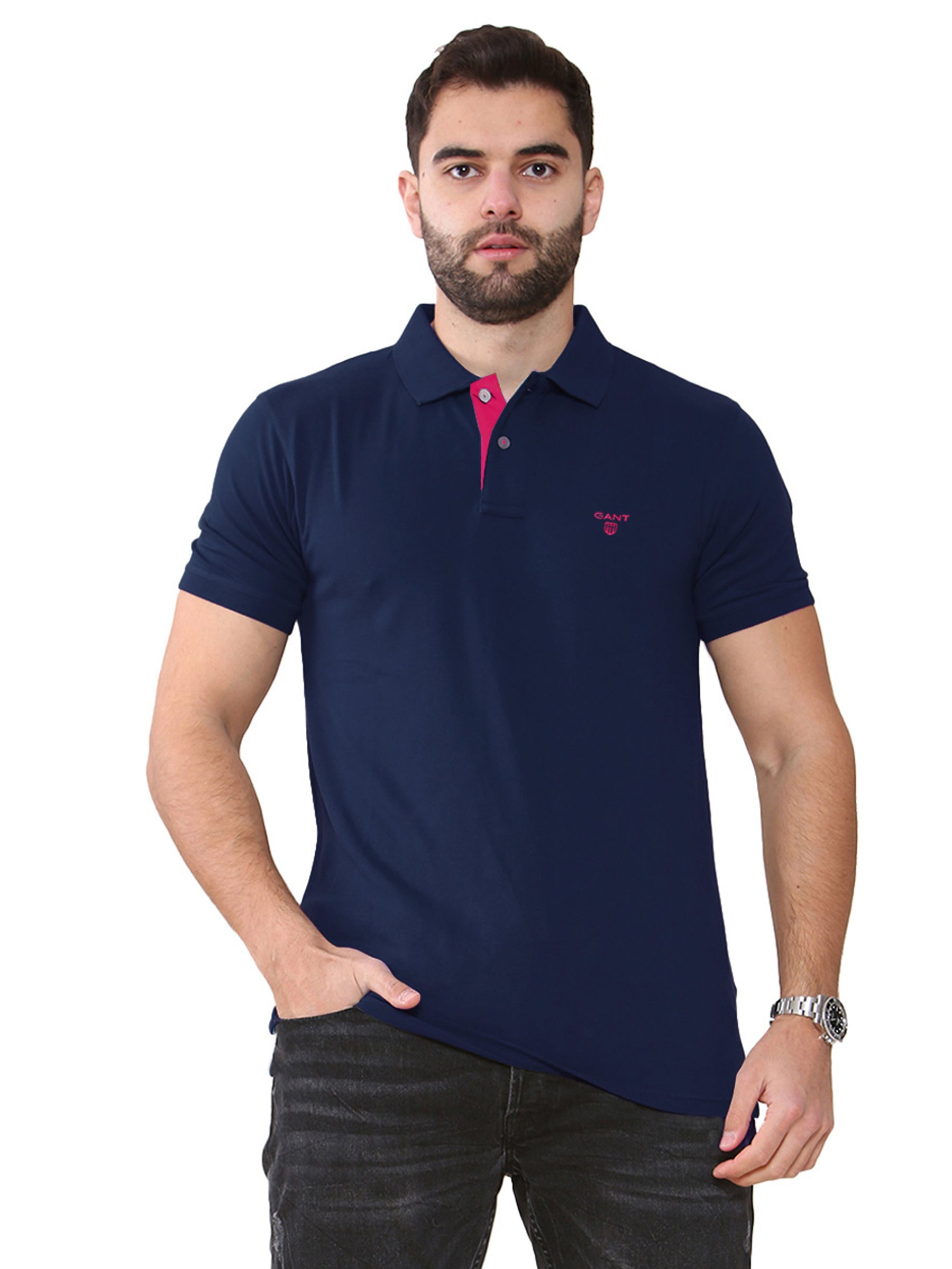 GANT_POLO_CNTR Gant | Mens Contrast Collar Polo Shirt GANT RAWDENIM