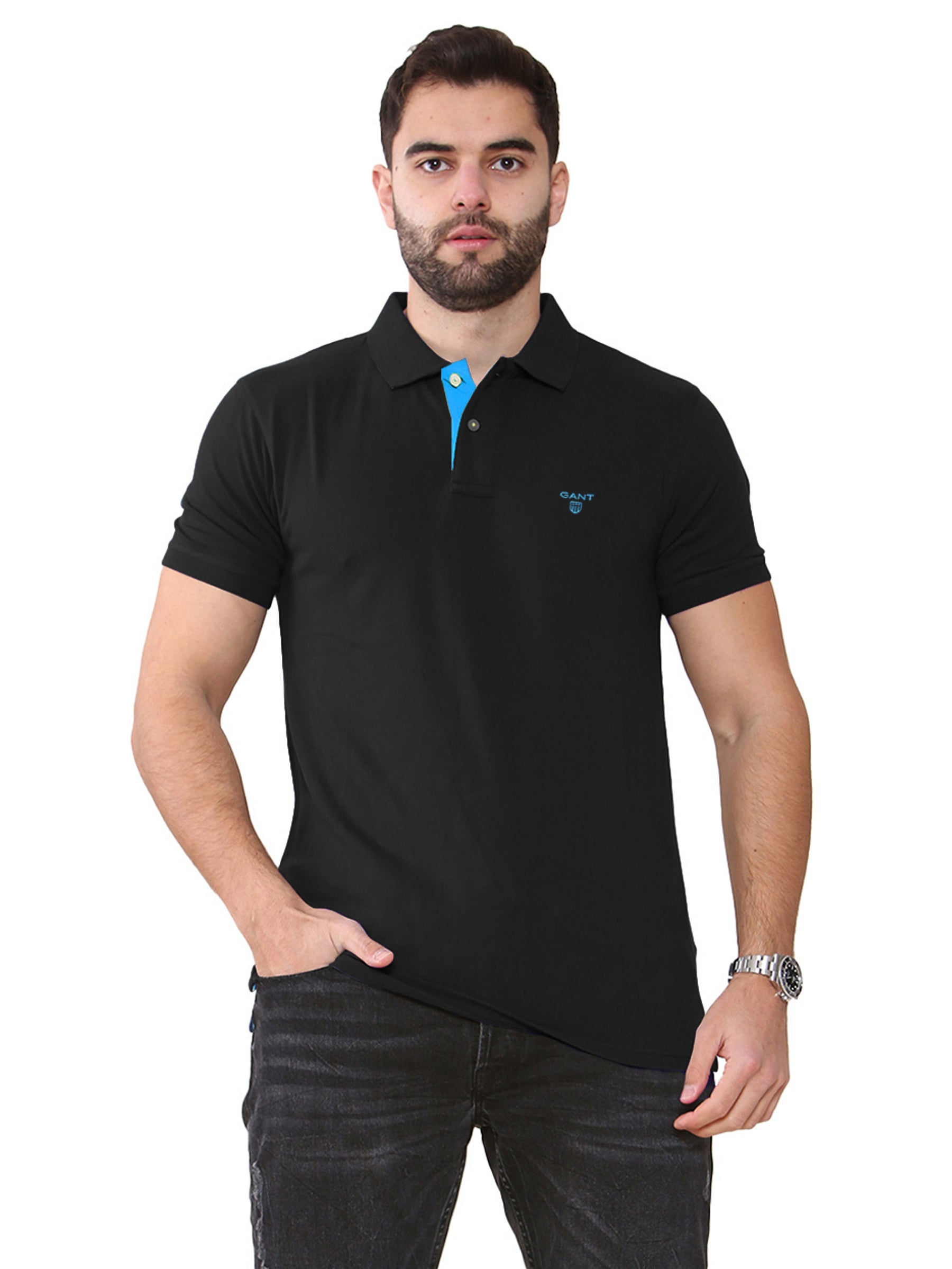 GANT_POLO_CNTR Gant | Mens Contrast Collar Polo Shirt GANT RAWDENIM