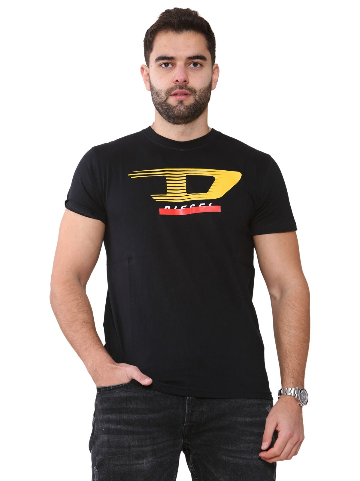 DIESEL JUST-Y4 Diesel Mens Short Sleeve T-Shirt | T-Just Y4 DIESEL RAWDENIM