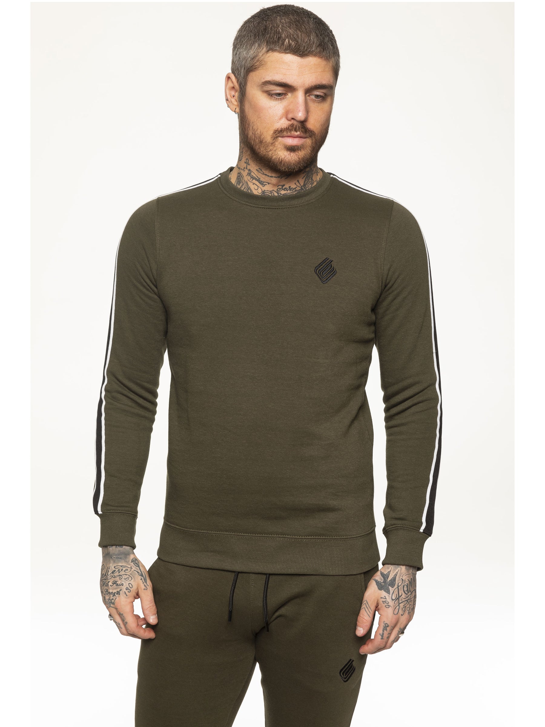 EZSW580 Mens Crew Neck Designer Sweatshirt | Enzo Designer Menswear ENZO RAWDENIM