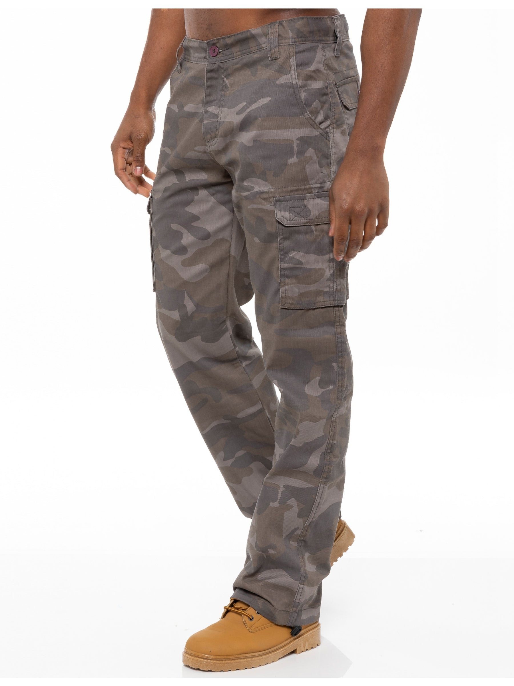 KZ116 Kruze | Mens Combat Cargo Camouflage Trousers KRUZE RAWDENIM