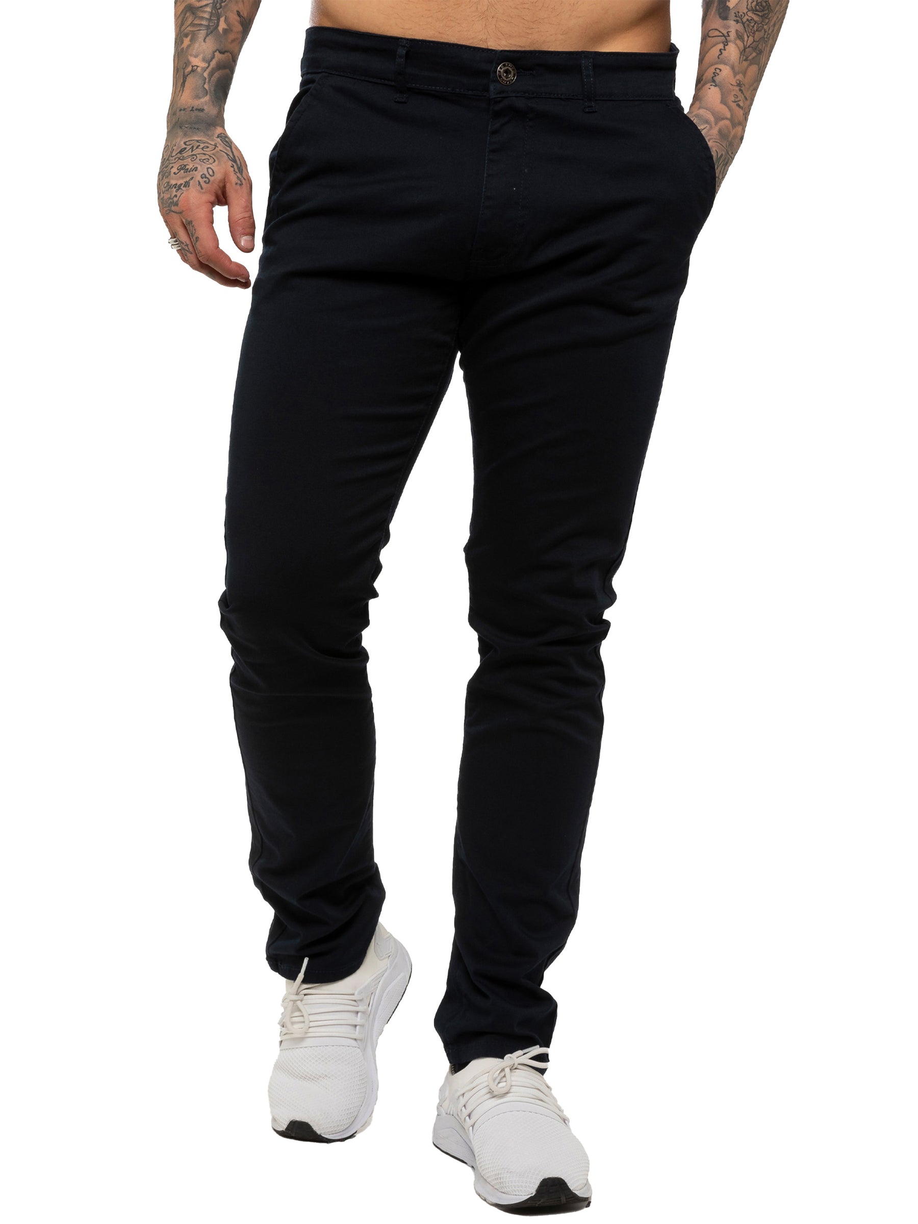 EZ348 Mens Chinos Slim Fit Stretch Jeans | Enzo Designer Menswear ENZO RAWDENIM