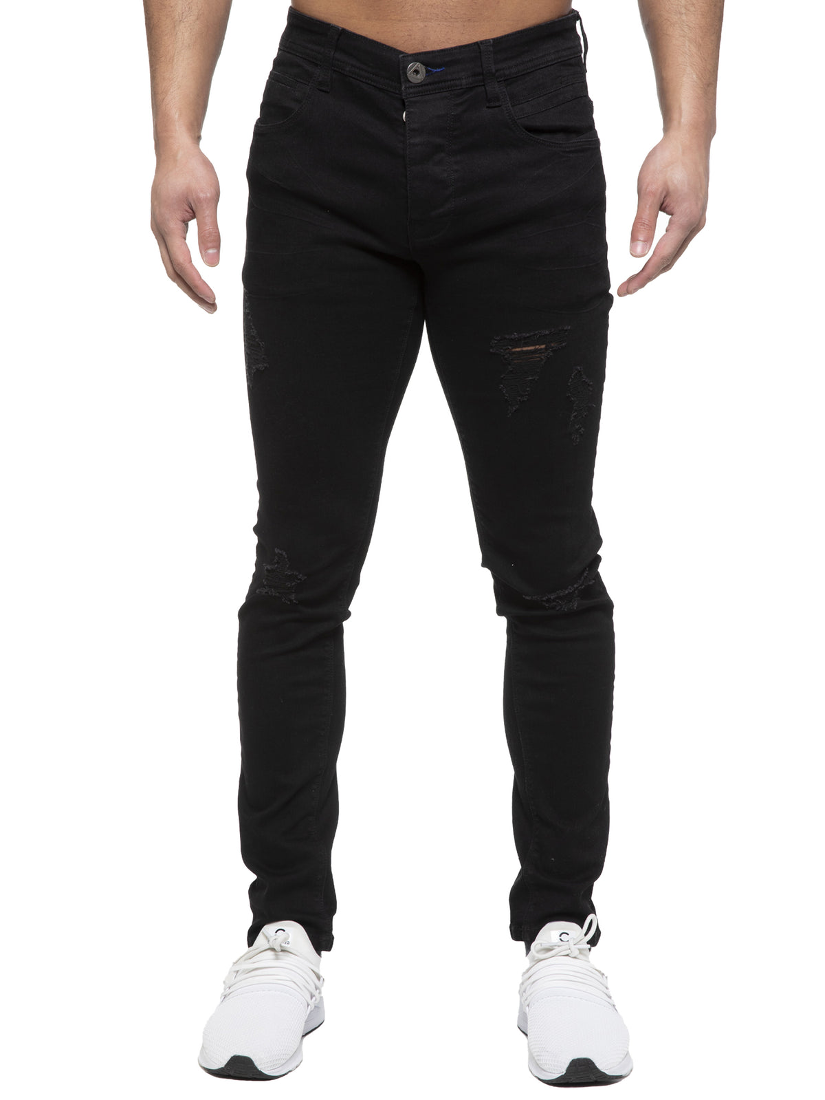 EM625 ETO | Mens Designer Hyperstretch Skinny Fit Distressed Jeans ETO RAWDENIM