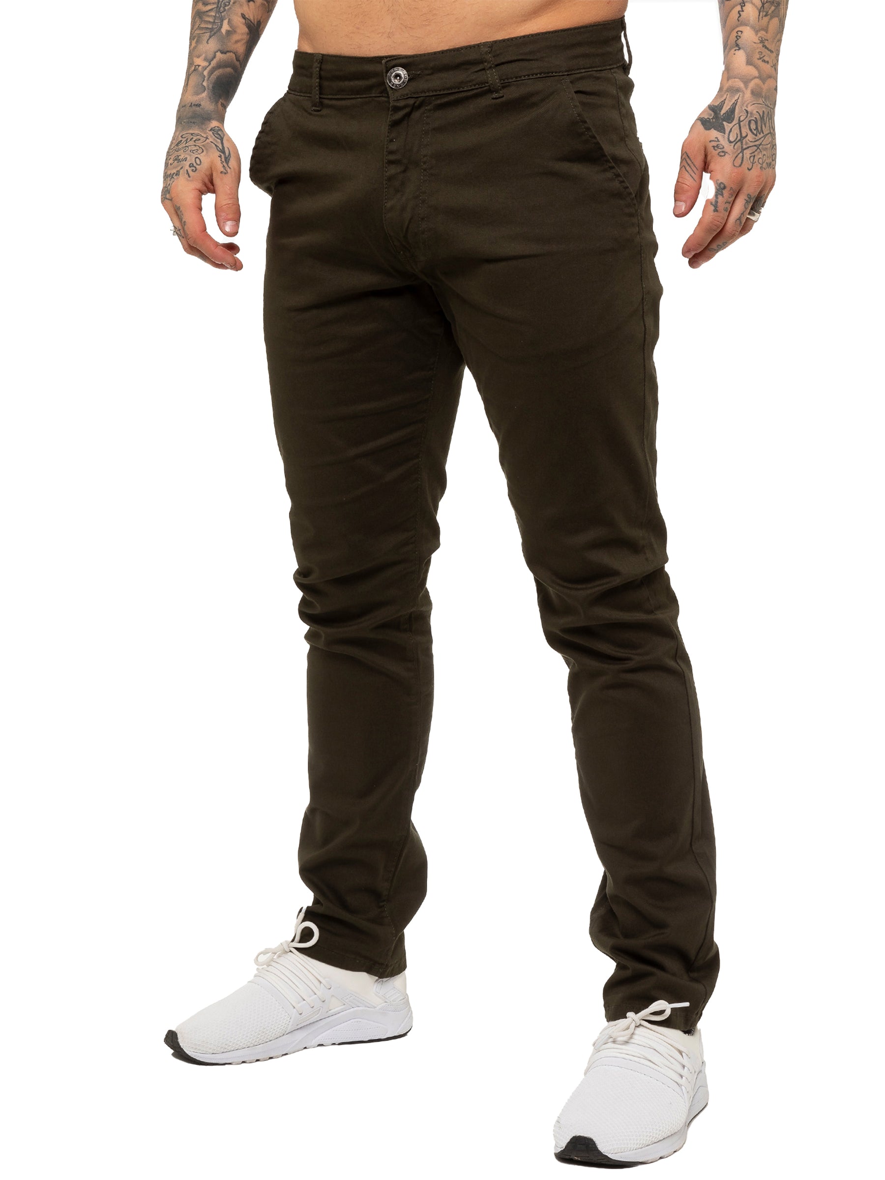 EZ348 Mens Chinos Slim Fit Stretch Jeans | Enzo Designer Menswear ENZO RAWDENIM