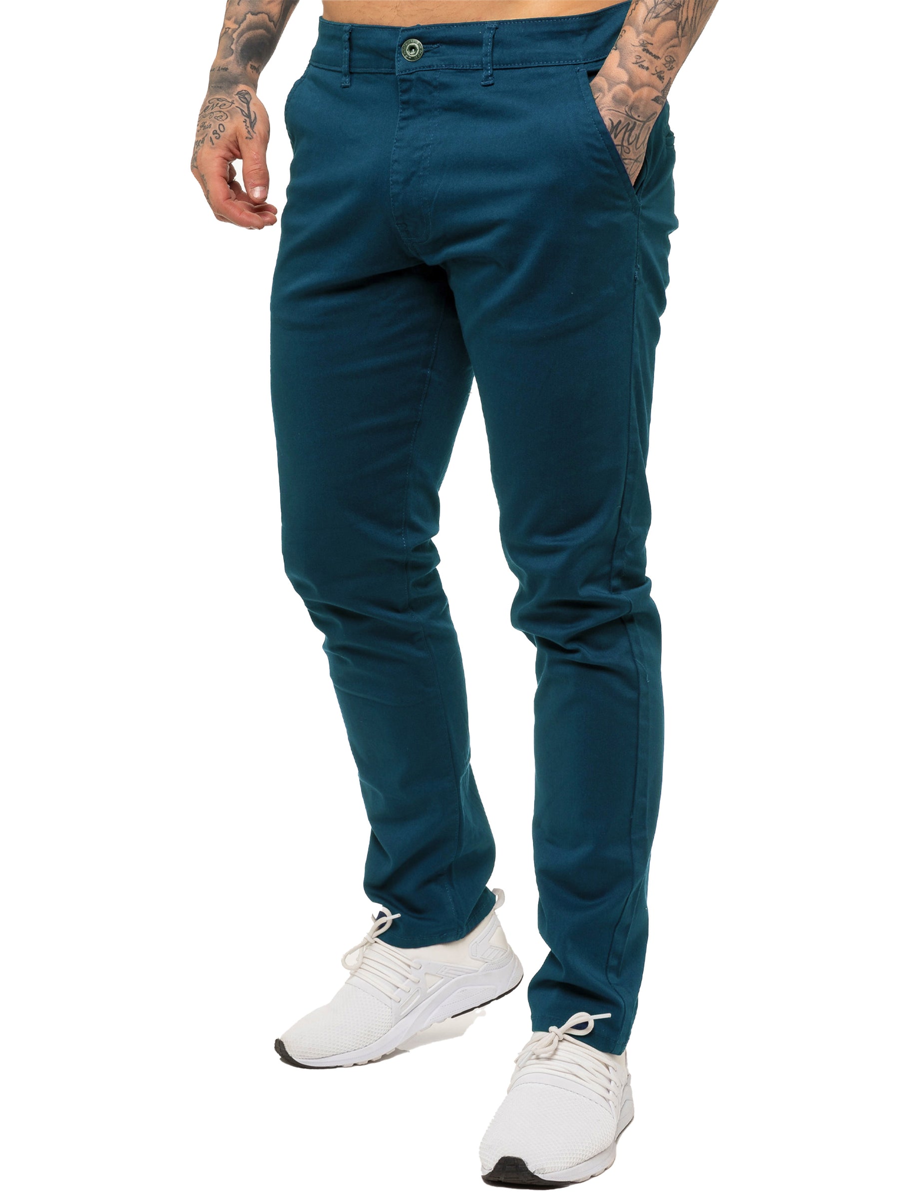 EZ348 Mens Chinos Slim Fit Stretch Jeans | Enzo Designer Menswear ENZO RAWDENIM
