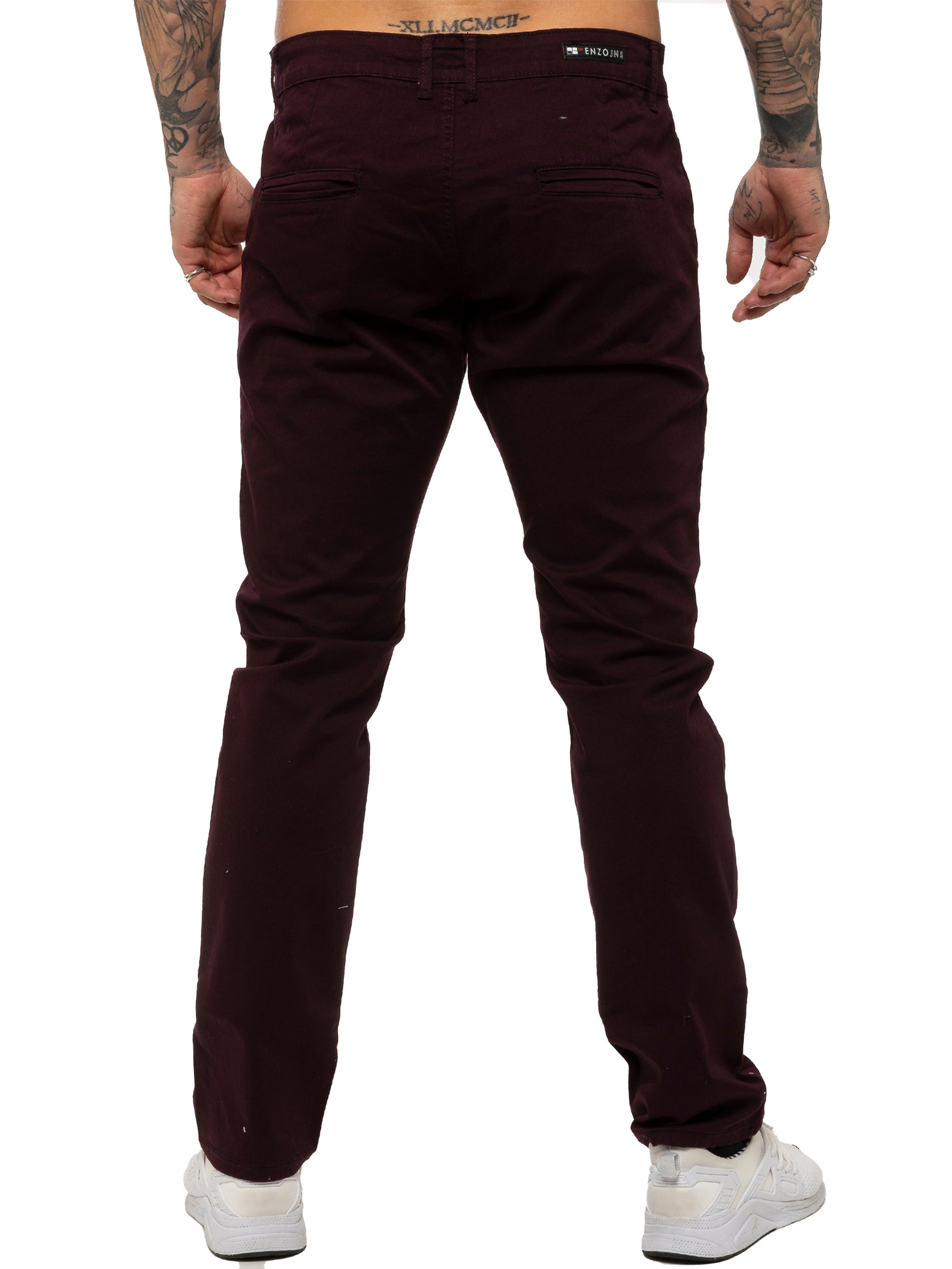 EZ348 Mens Chinos Slim Fit Stretch Jeans | Enzo Designer Menswear ENZO RAWDENIM