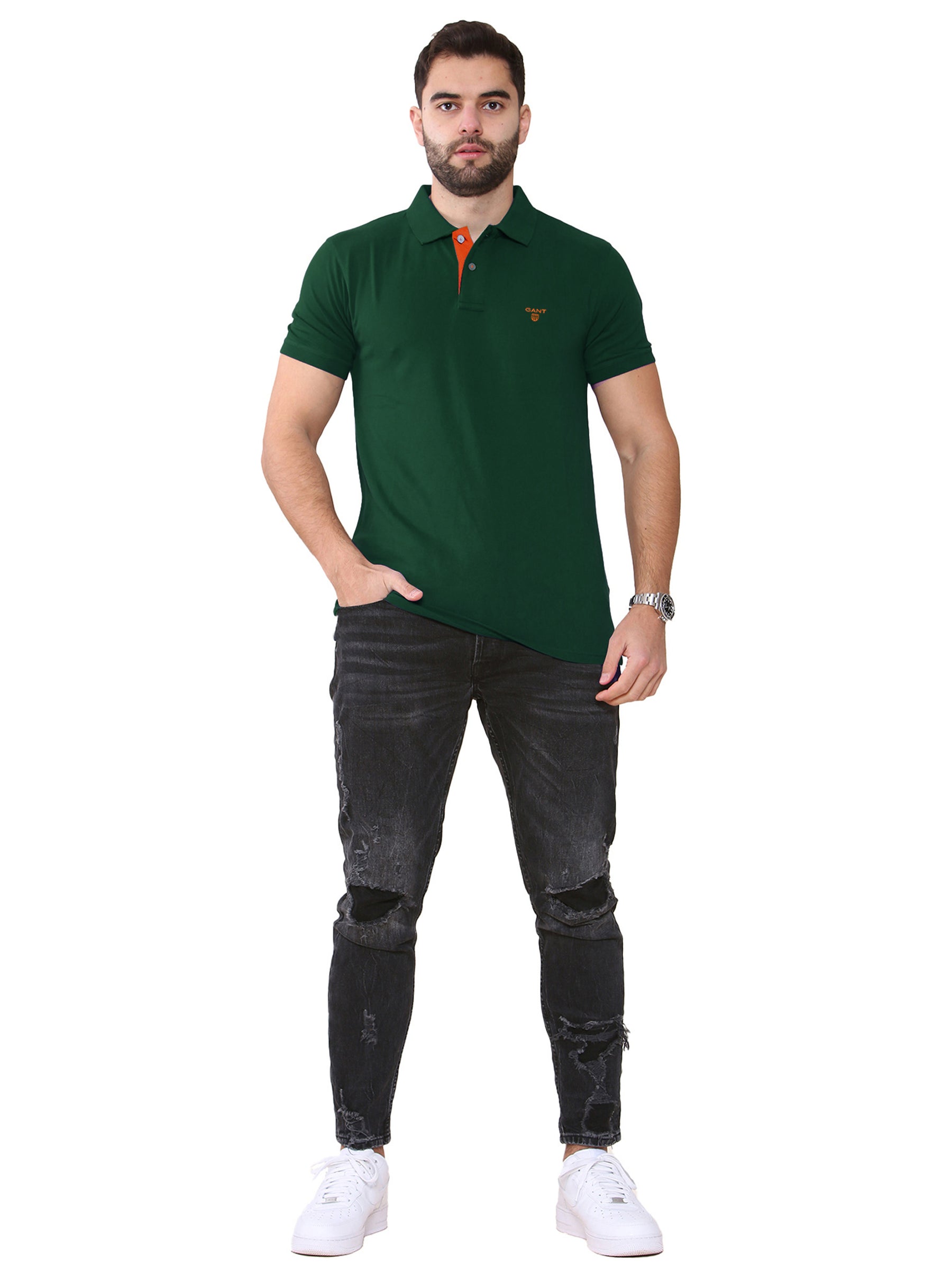 GANT_POLO_CNTR Gant | Mens Contrast Collar Polo Shirt GANT RAWDENIM