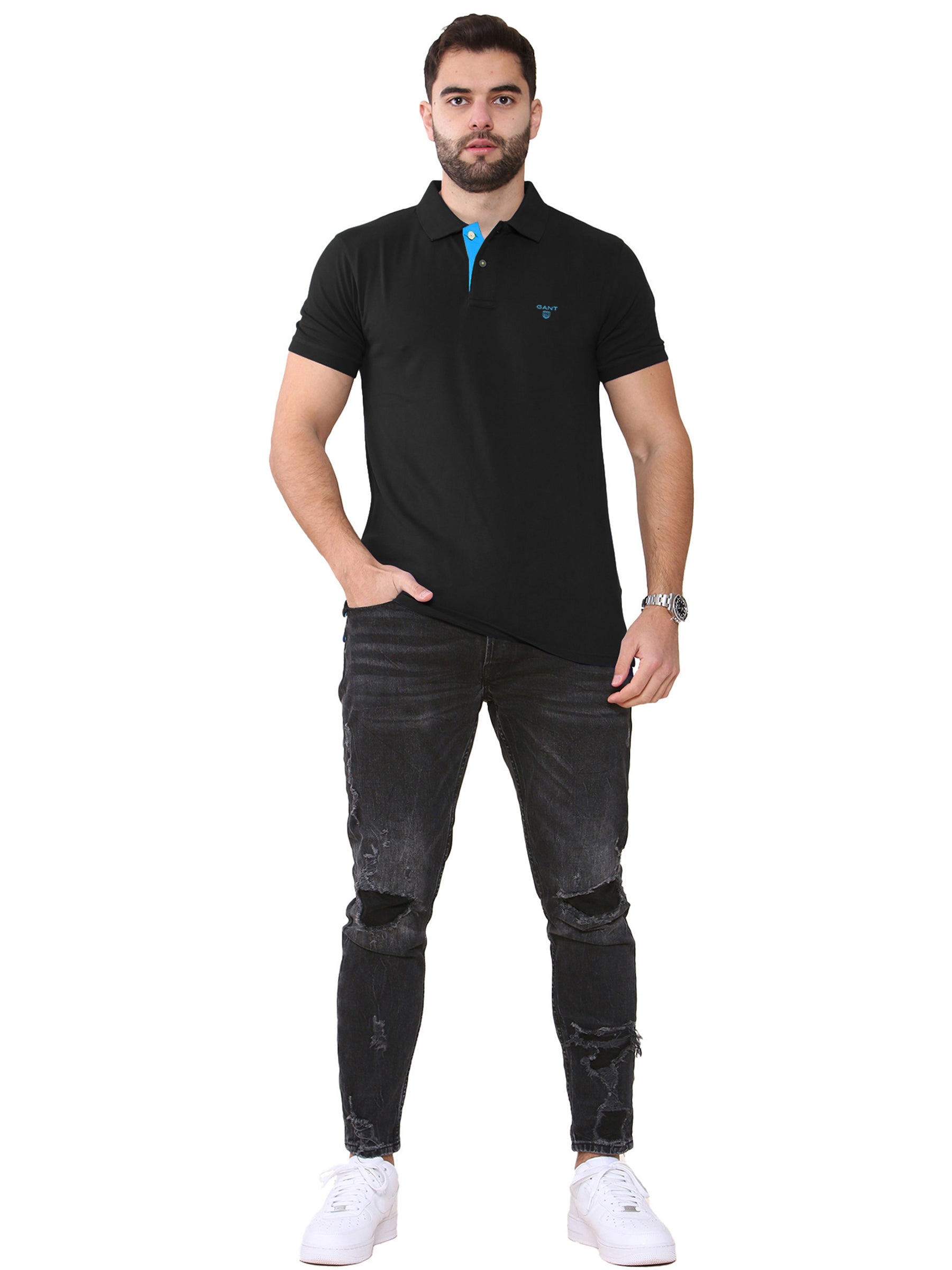 GANT_POLO_CNTR Gant | Mens Contrast Collar Polo Shirt GANT RAWDENIM