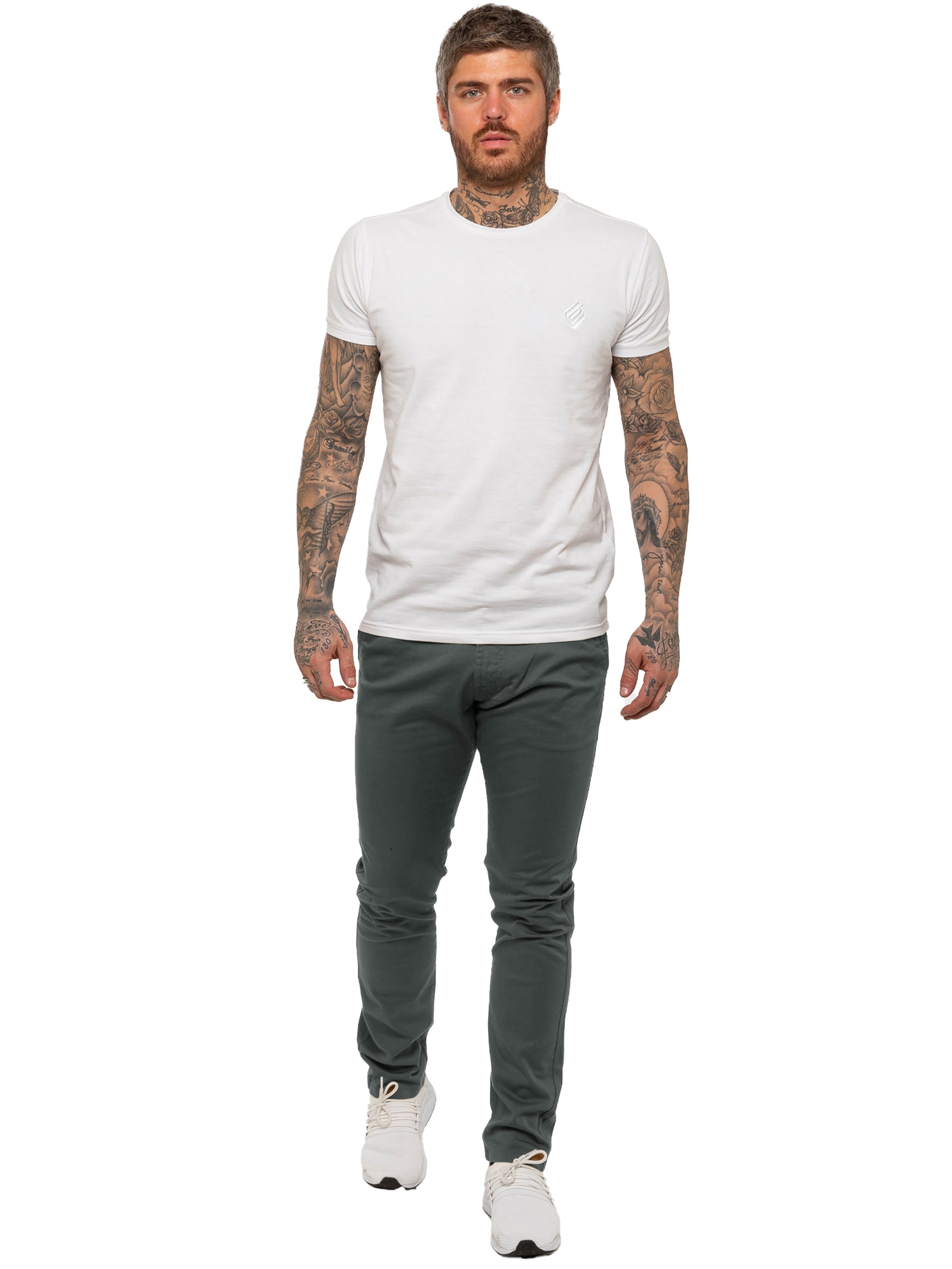 EZ348 Mens Chinos Slim Fit Stretch Jeans | Enzo Designer Menswear ENZO RAWDENIM