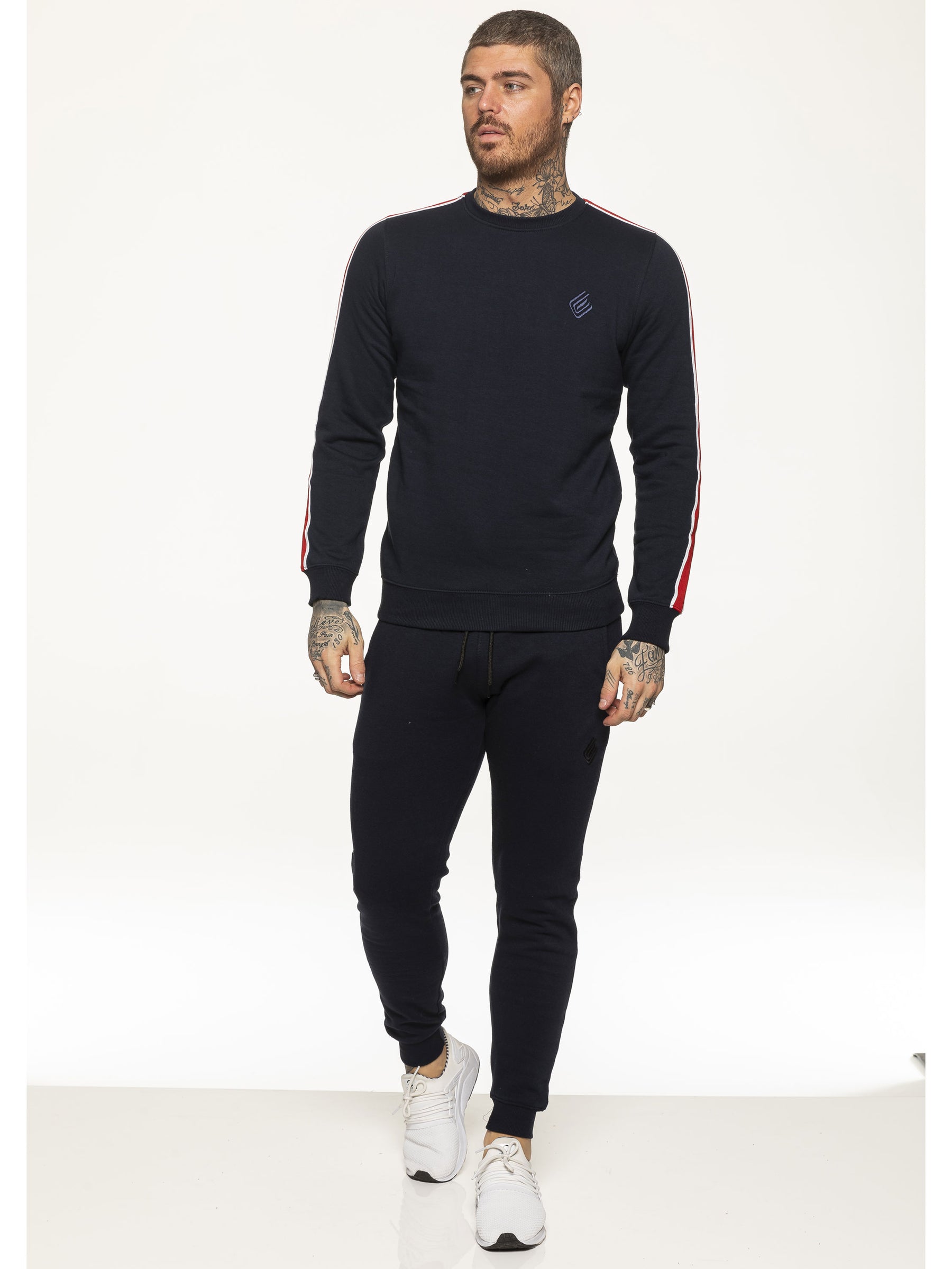 EZSW580 Mens Crew Neck Designer Sweatshirt | Enzo Designer Menswear ENZO RAWDENIM