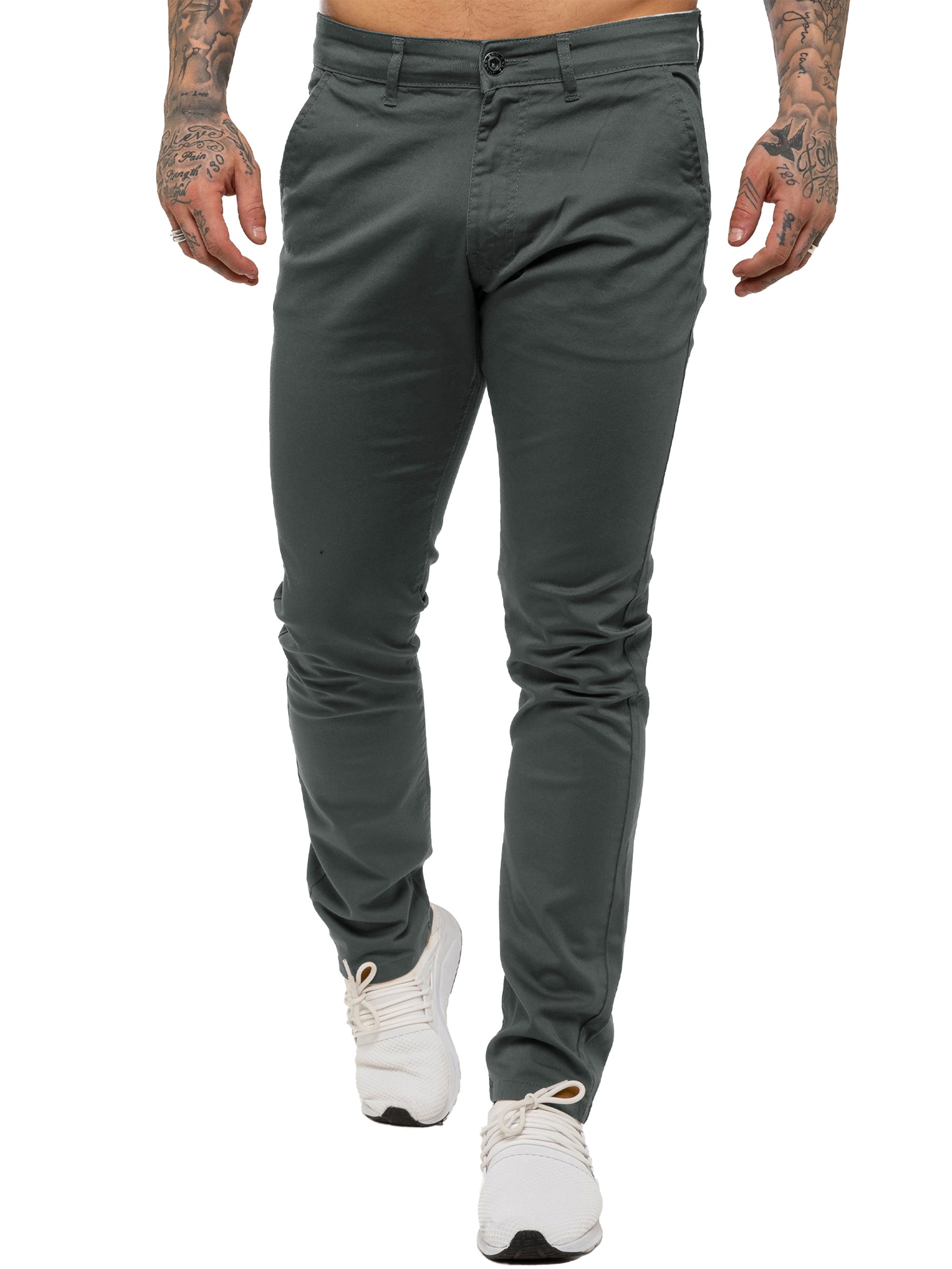 EZ348 Mens Chinos Slim Fit Stretch Jeans | Enzo Designer Menswear ENZO RAWDENIM