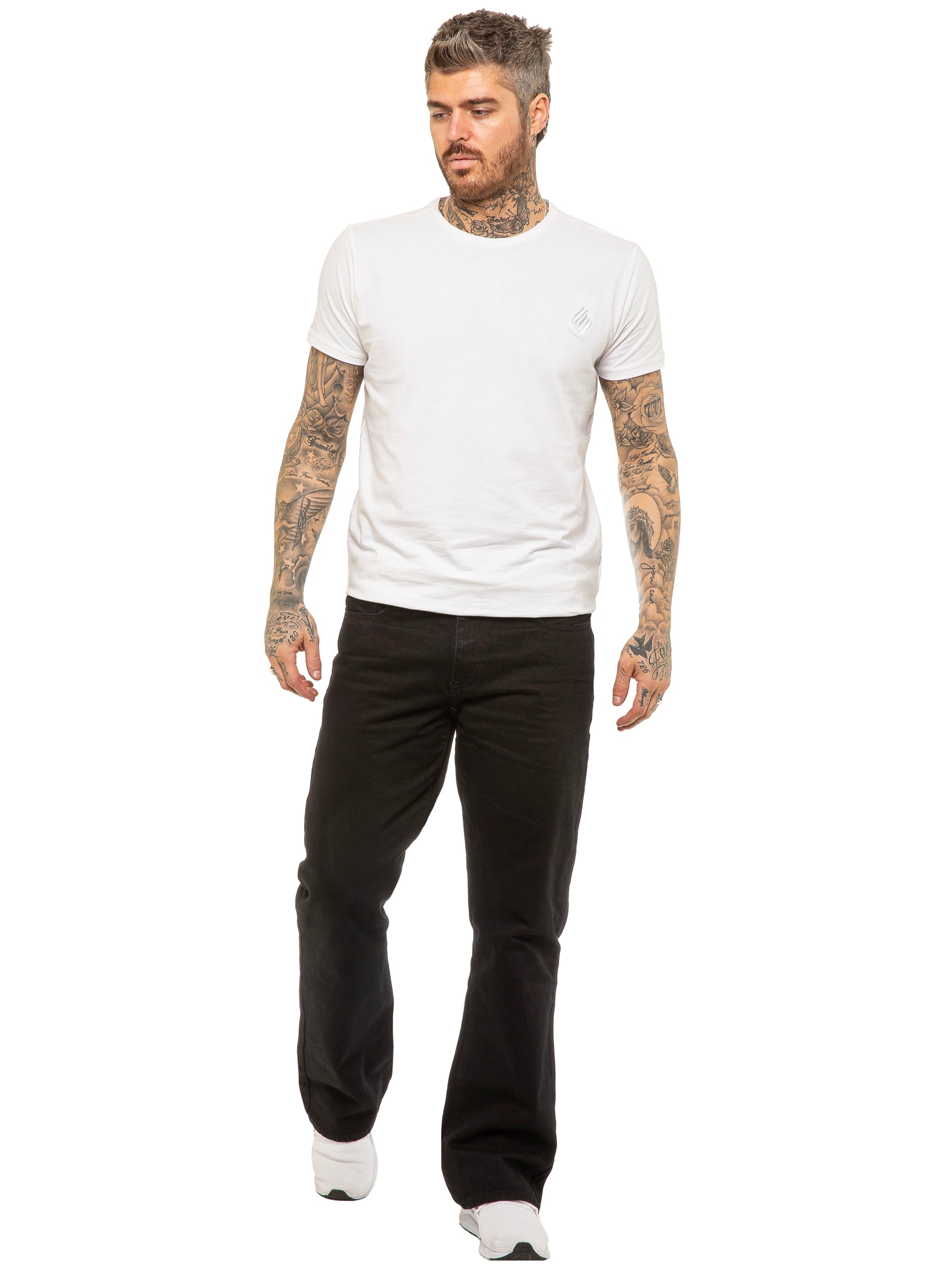 KZ115 Kruze | Mens Bootcut Wide Leg Denim Jeans KRUZE RAWDENIM