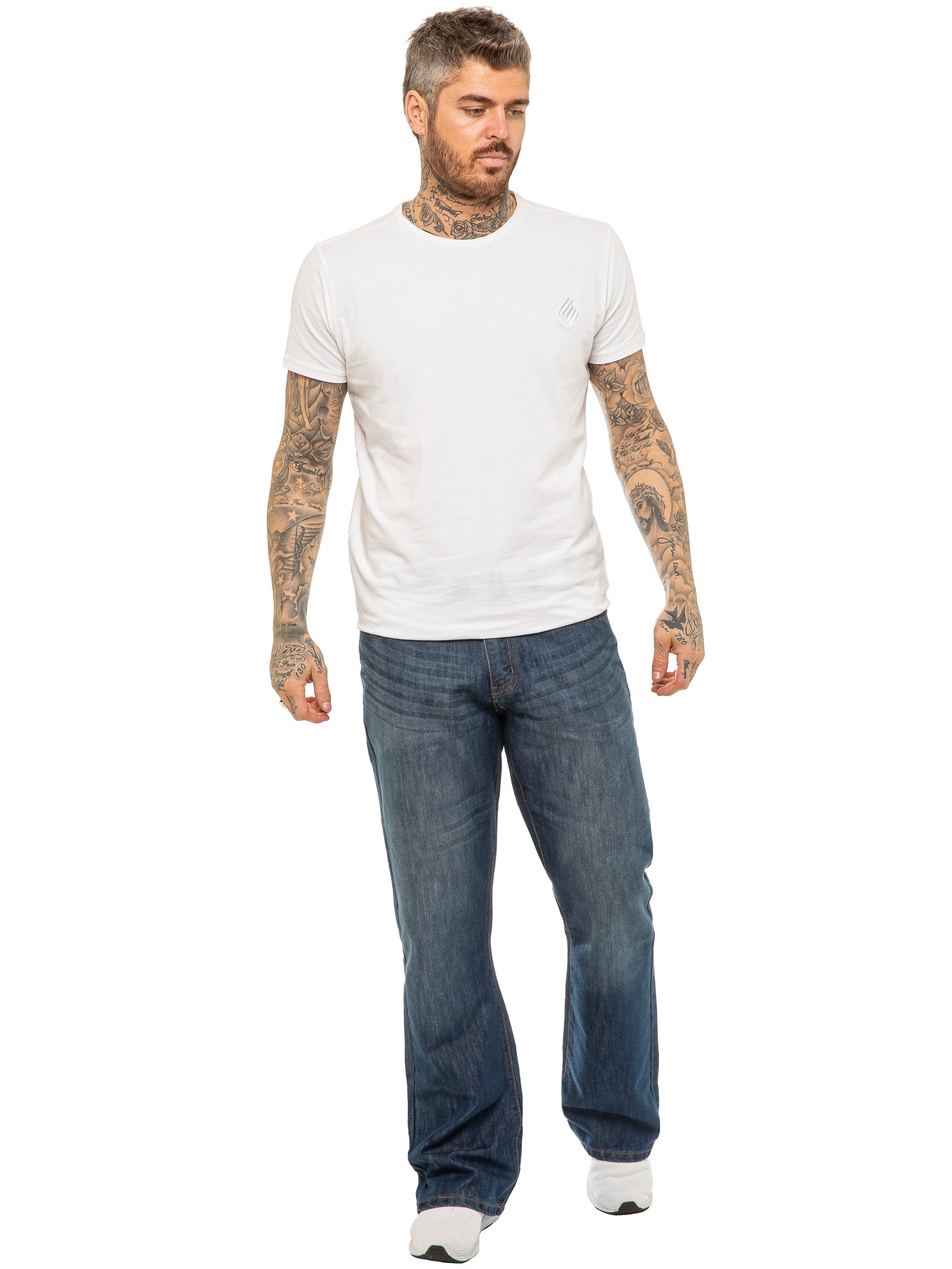 KZ115 Kruze | Mens Bootcut Wide Leg Denim Jeans KRUZE RAWDENIM