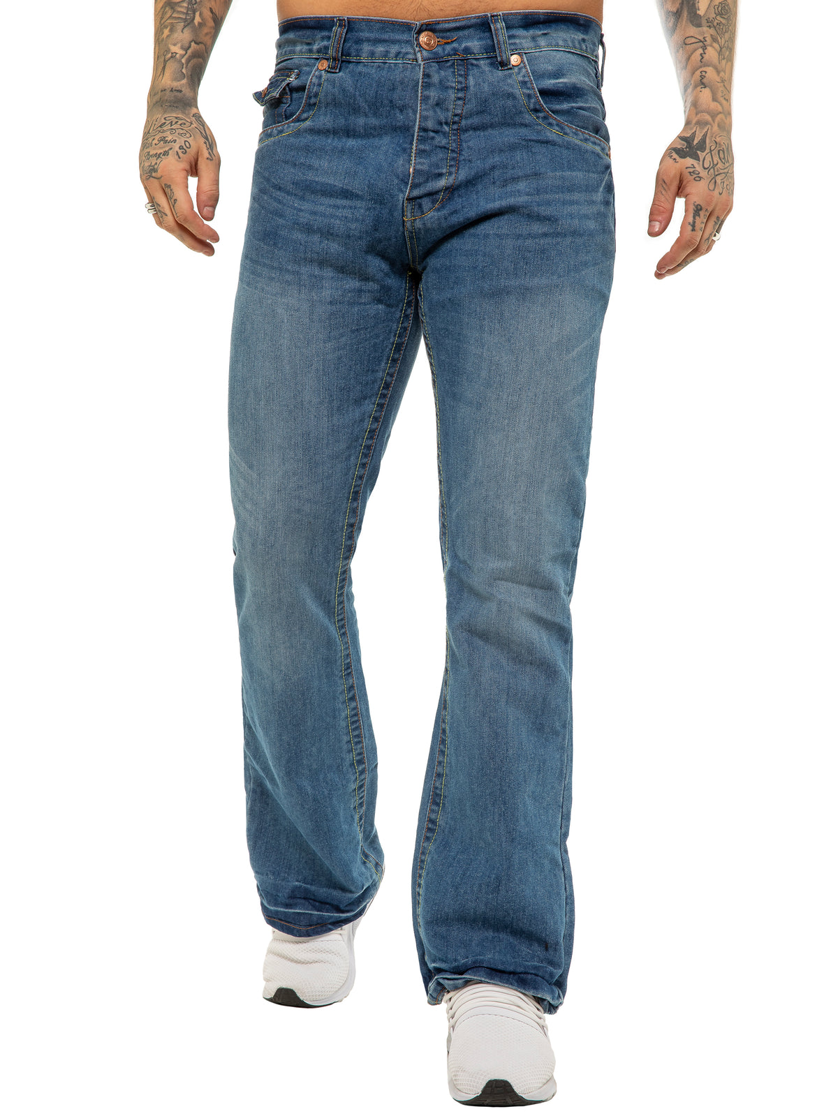 A31 - A42 Men's Classic Boot Cut Denim Jeans | APT Designer Menswear APT RAWDENIM