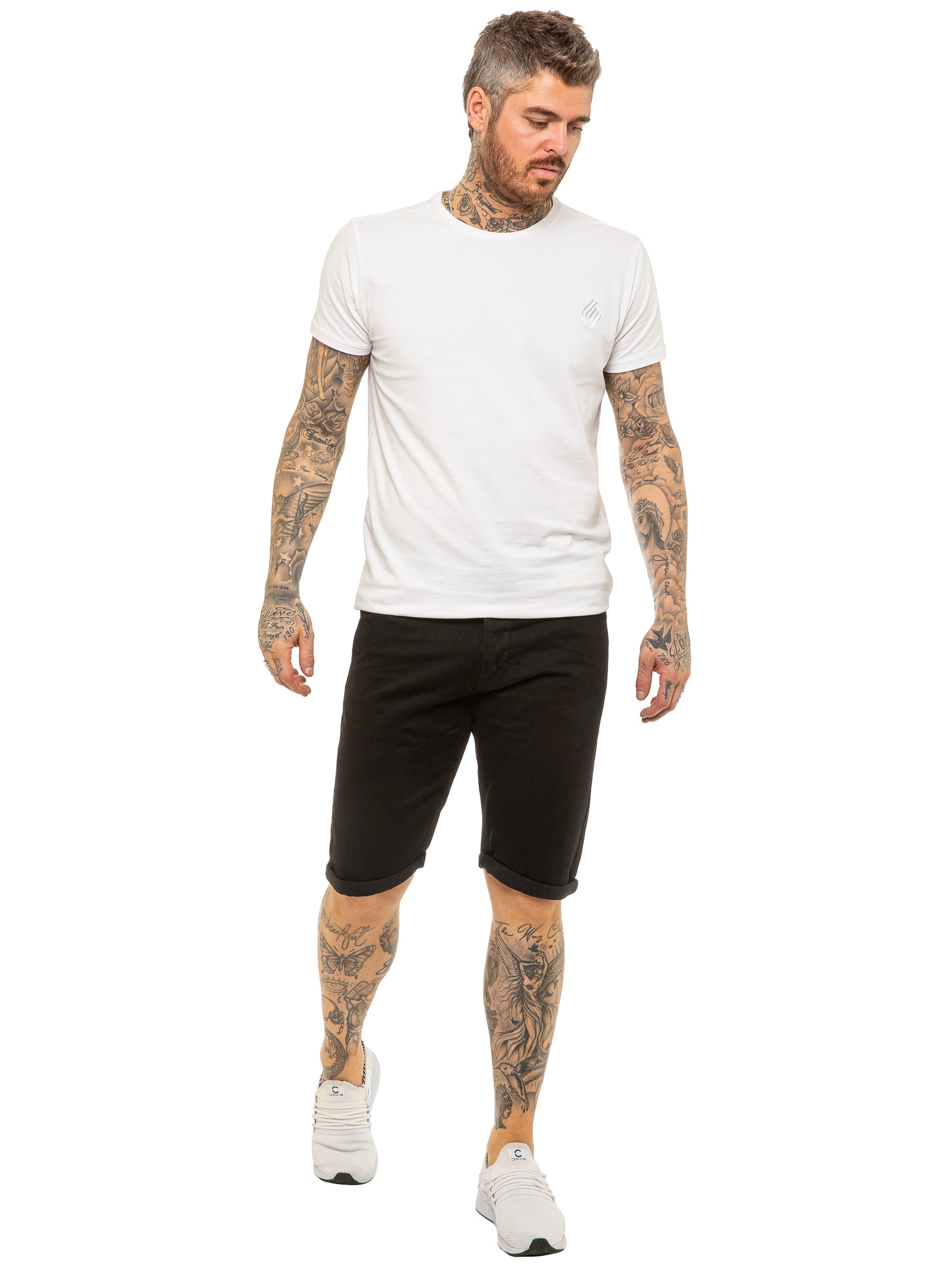Cassady Shorts Mens APT Dark Blue Slim Fit Denim Shorts | APT Designer Menswear APT RAWDENIM