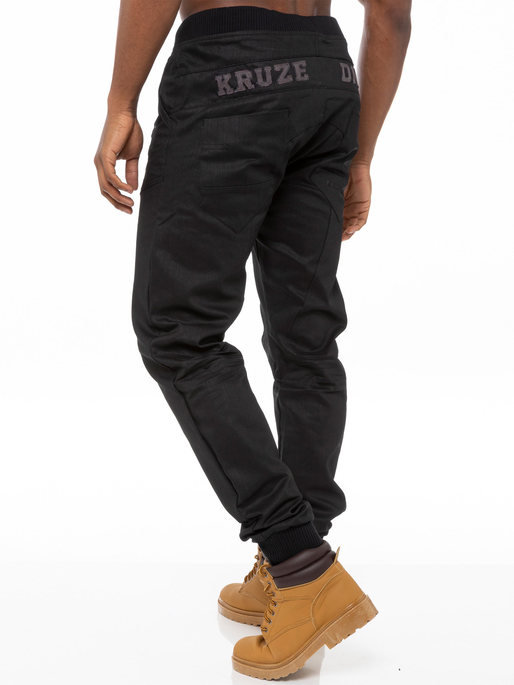 KZ101 KRUZE Mens Designer Casual Mid Stonewash Branded Denim Cuffed Jeans Pants KRUZE RAWDENIM