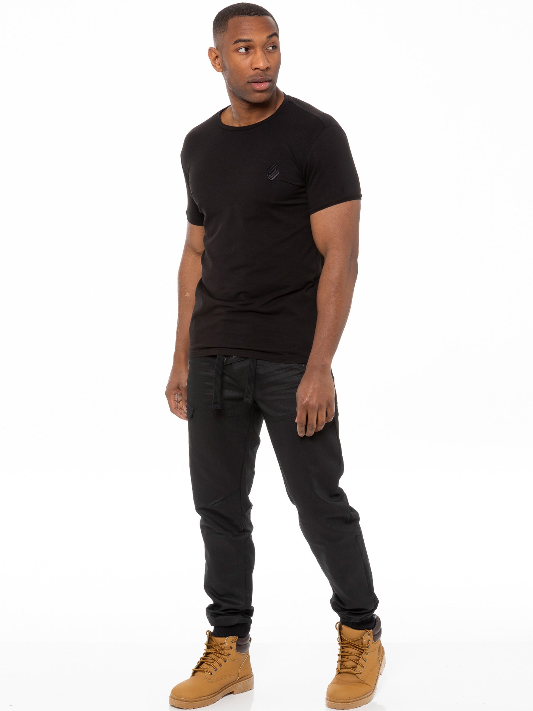 KZ101 KRUZE Mens Designer Casual Mid Stonewash Branded Denim Cuffed Jeans Pants KRUZE RAWDENIM