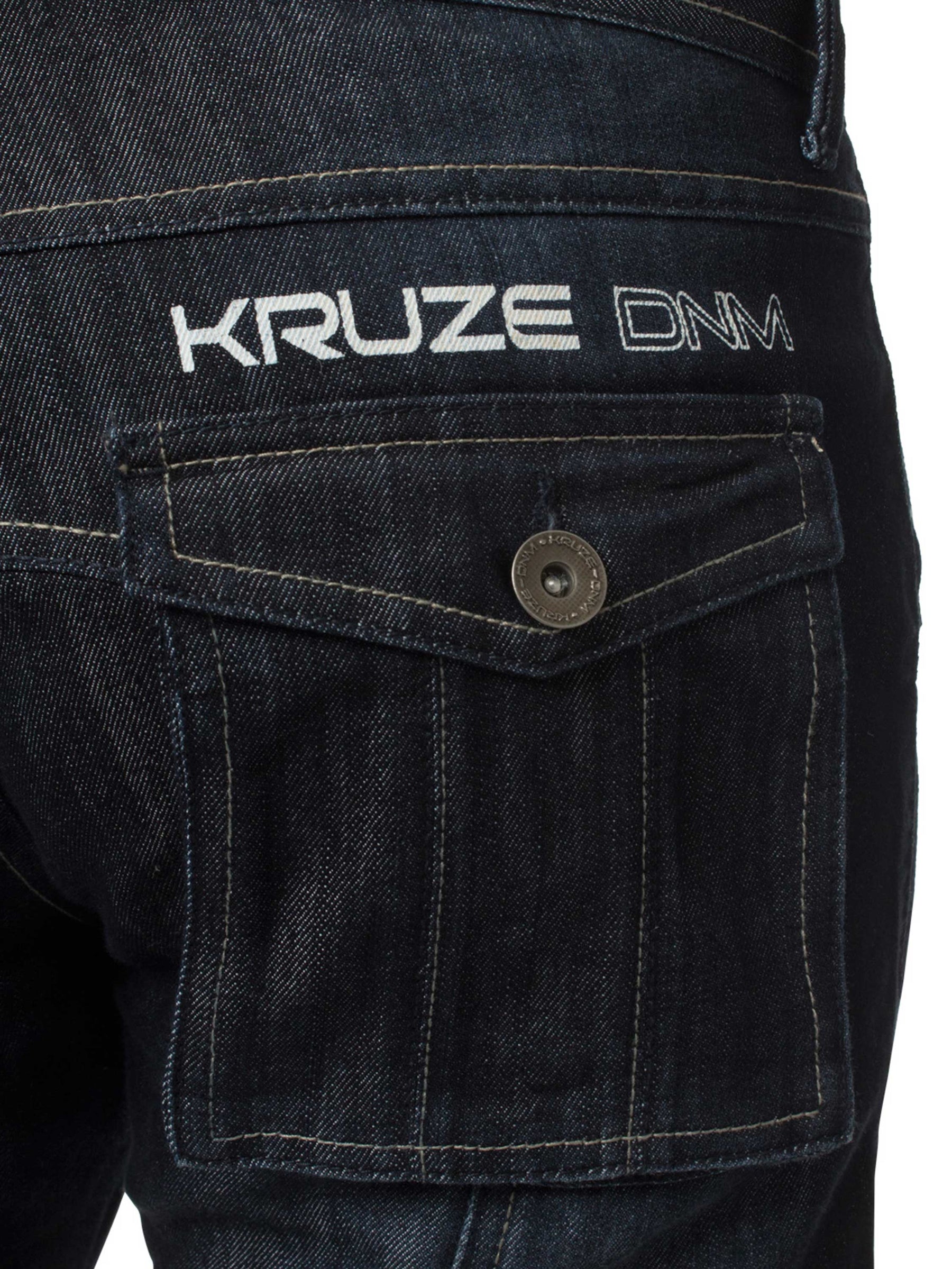 KZ126 Mens Casual Combat Cargo Work Jeans | Kruze Denim Designer Menswear KRUZE RAWDENIM