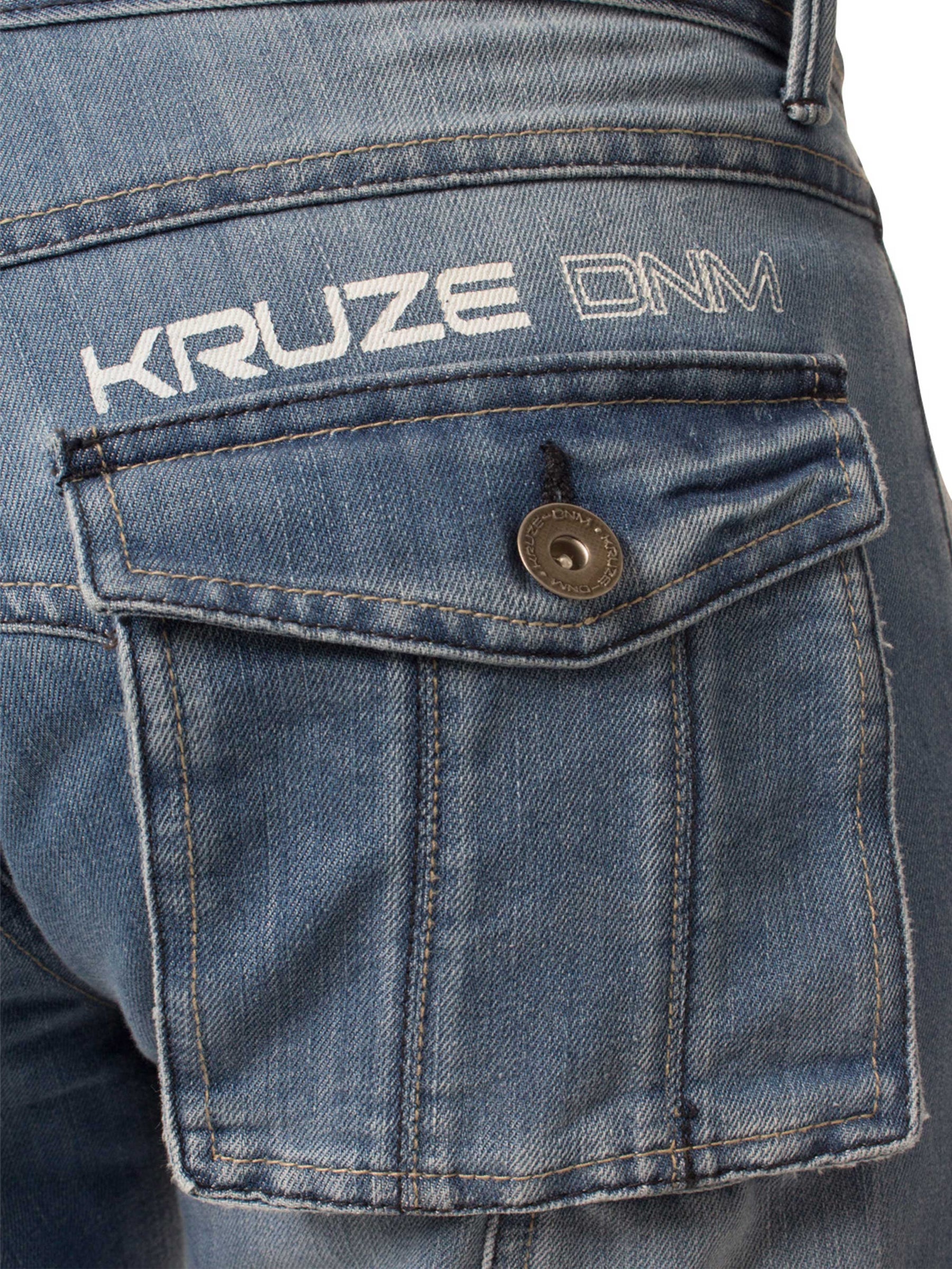 KZ126 Mens Casual Combat Cargo Work Jeans | Kruze Denim Designer Menswear KRUZE RAWDENIM