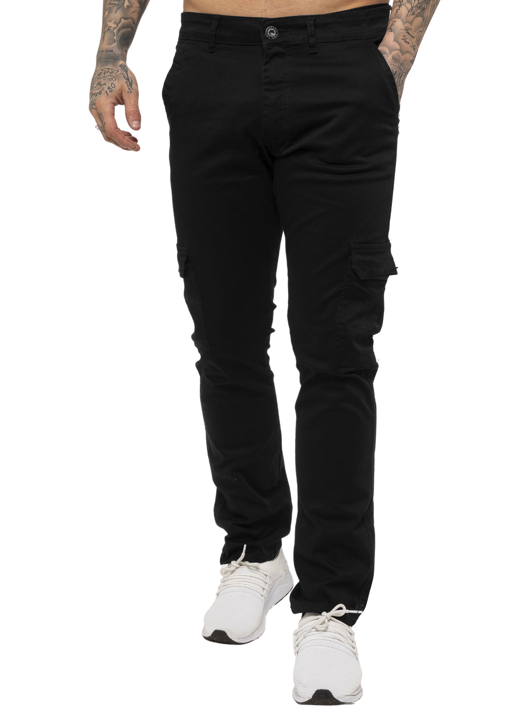 EZ410 Mens Cargo Combat Slim Fit Trousers | Enzo Designer Menswear ENZO RAWDENIM