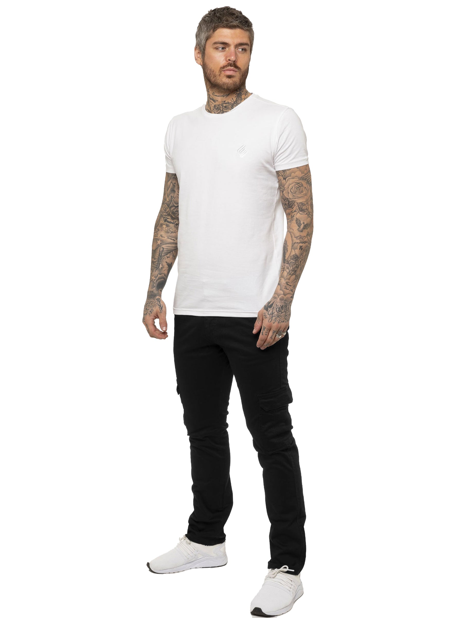 EZ410 Mens Cargo Combat Slim Fit Trousers | Enzo Designer Menswear ENZO RAWDENIM